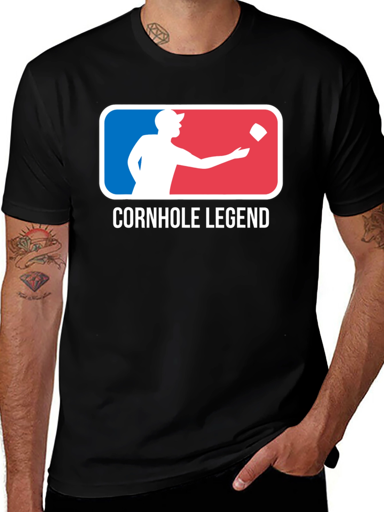 Variant 15 of Cornhole Legend Black Graphic Tee