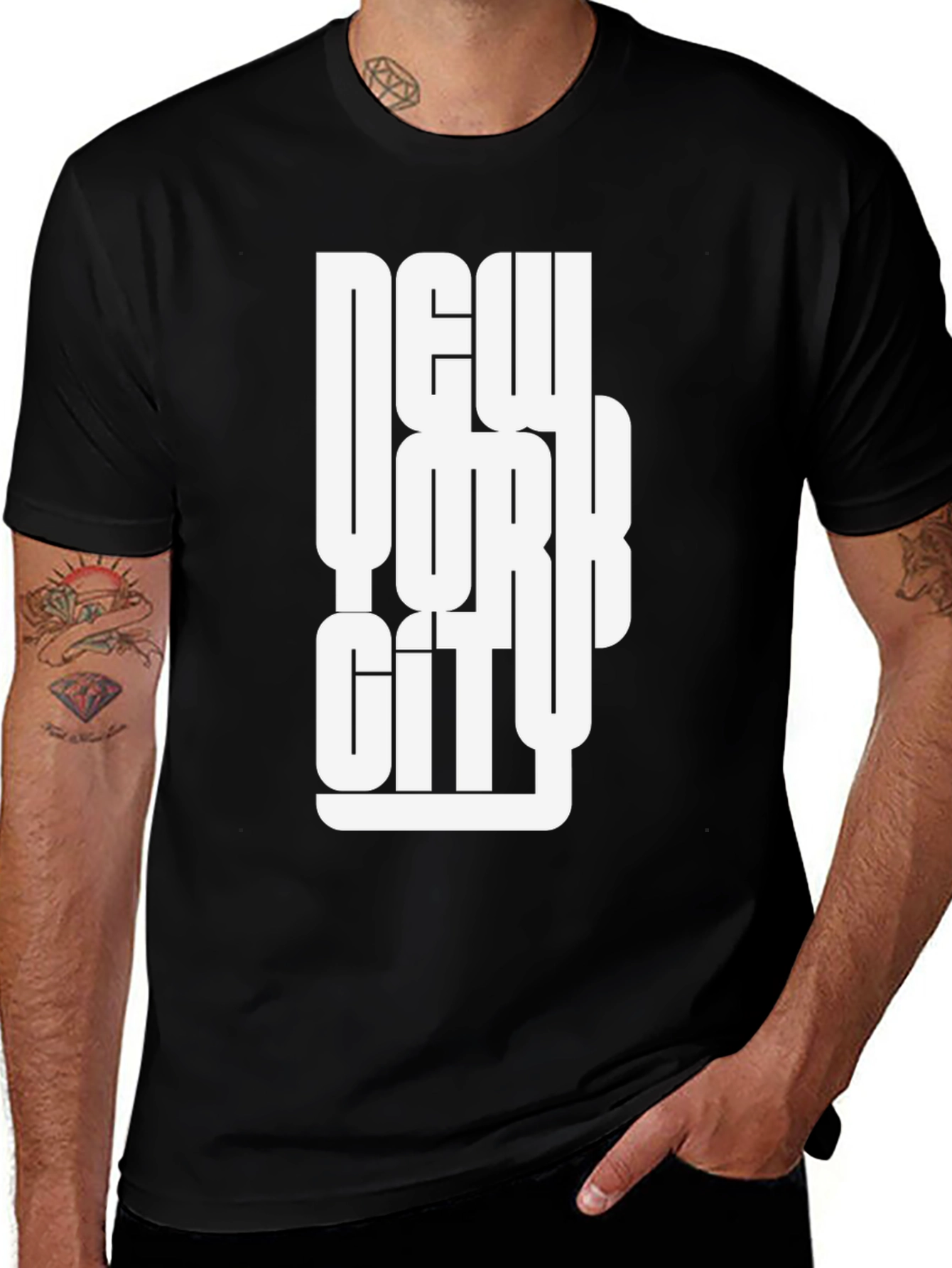 Variant 21 of New York City Graphic Print Black T-Shirt