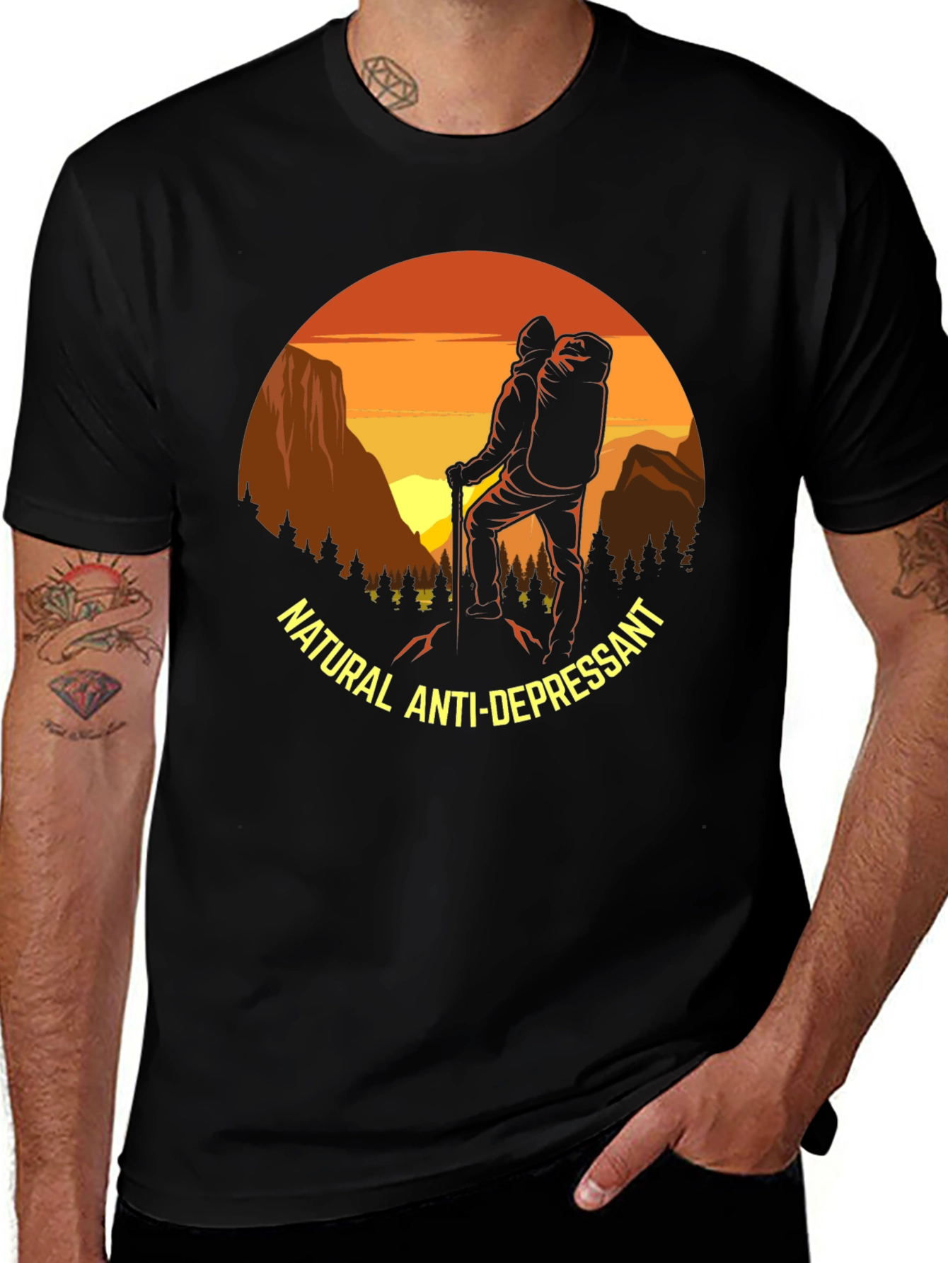 Variant 27 of Natural Antidepressant Hiking T-Shirt