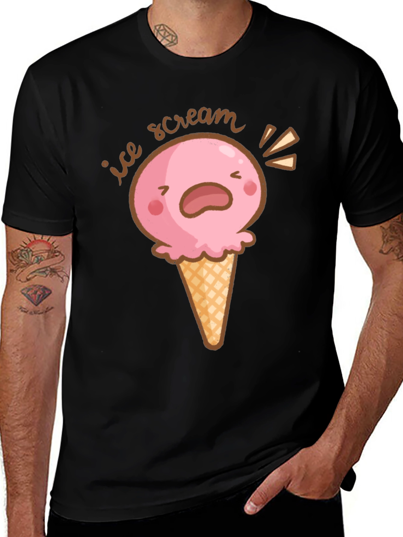 Variant 21 of Ice Scream T-Shirt - Funny Cartoon Graphic Tee