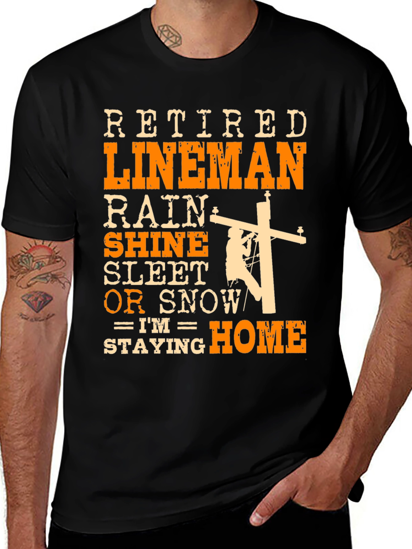 Retired Lineman T-Shirt