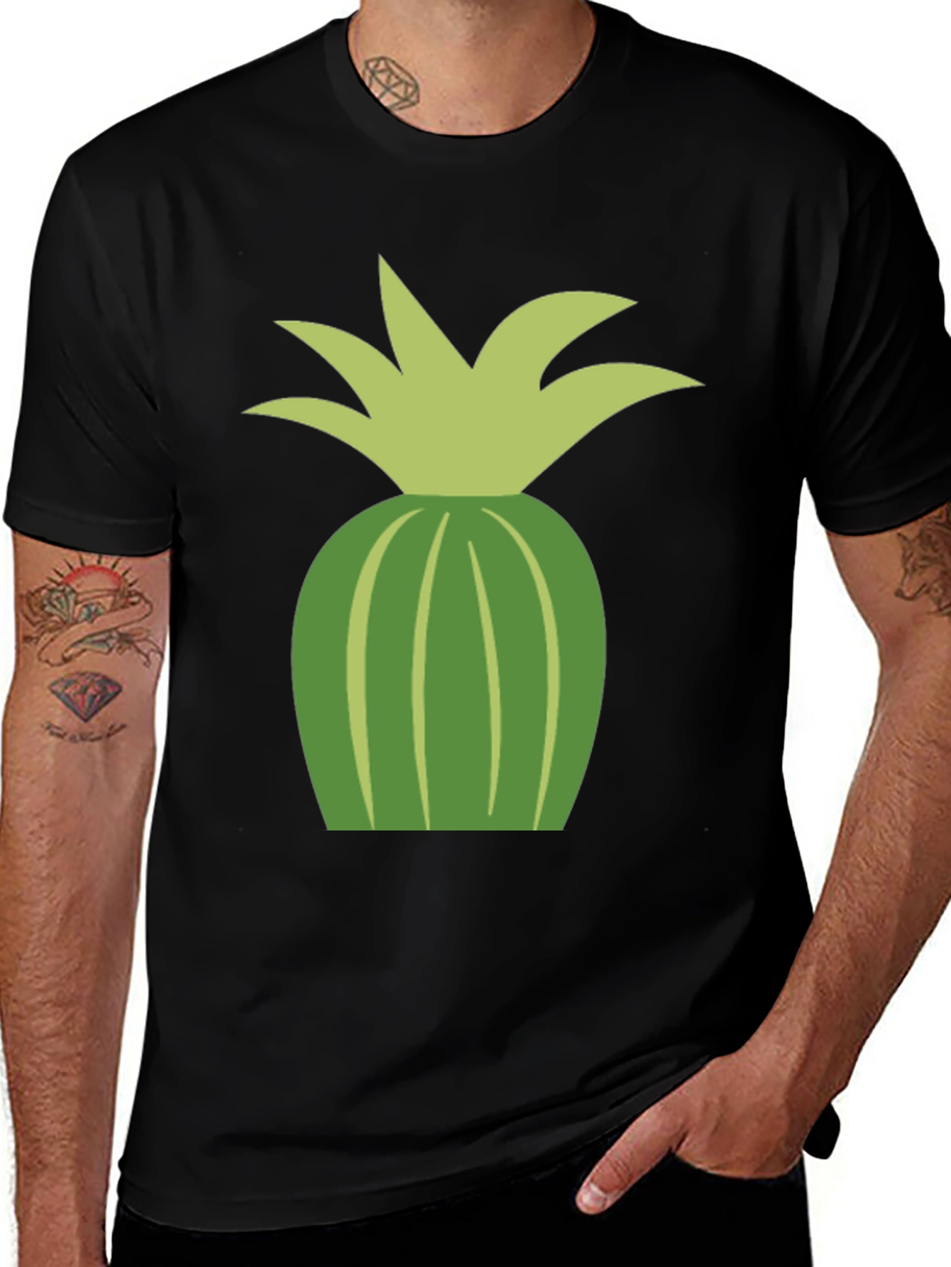 Variant 12 of Pineapple Graphic Tee - Casual Black T-Shirt