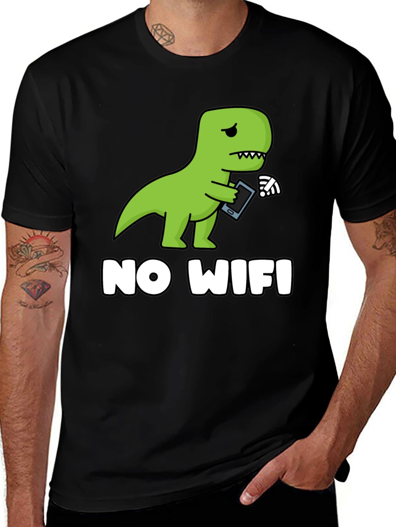 Variant 22 of No Wifi Dinosaur Graphic T-Shirt