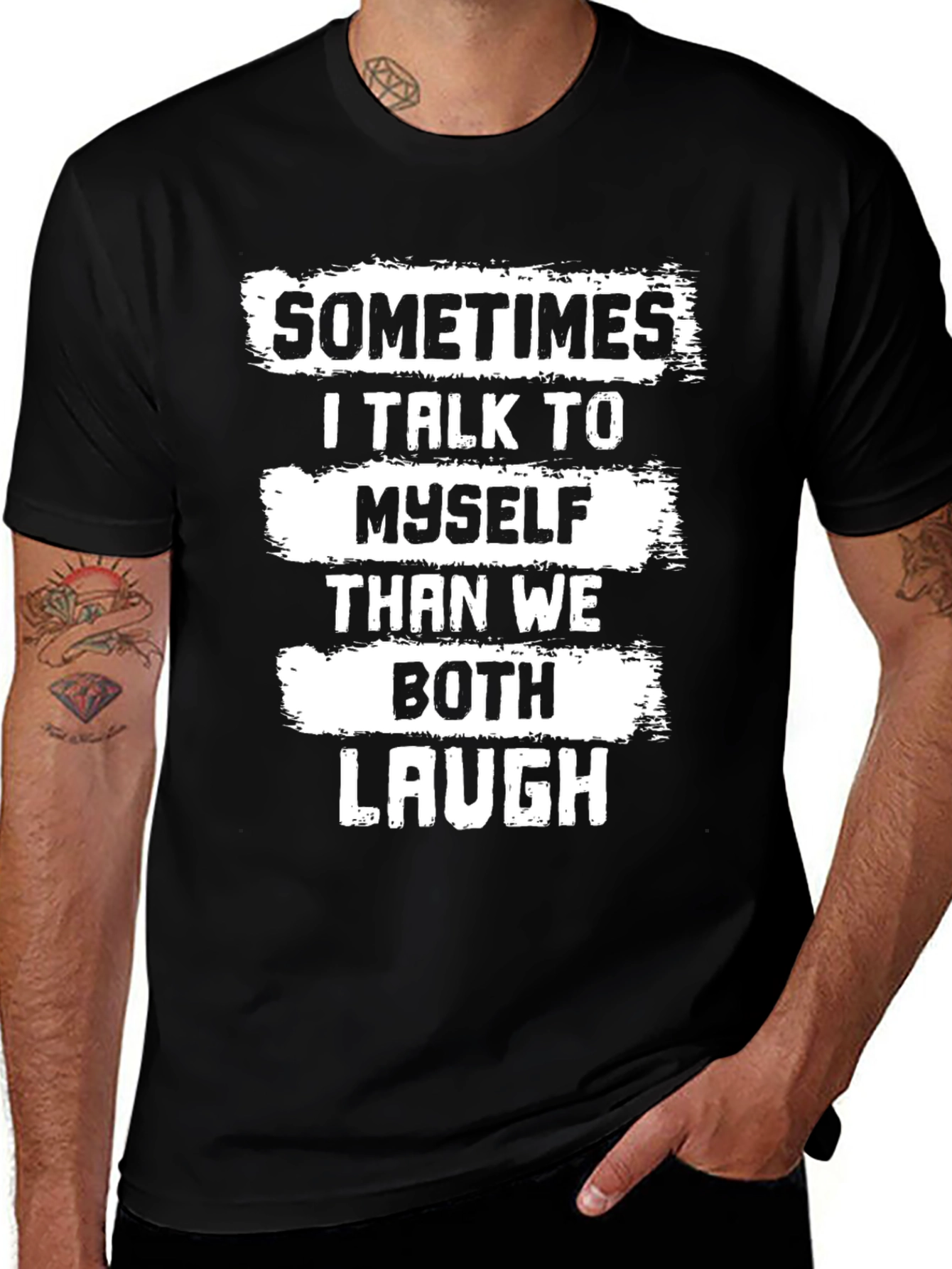 Variant 6 of Funny T-Shirt - Sometimes I Talk to Myself Then We Both Laugh