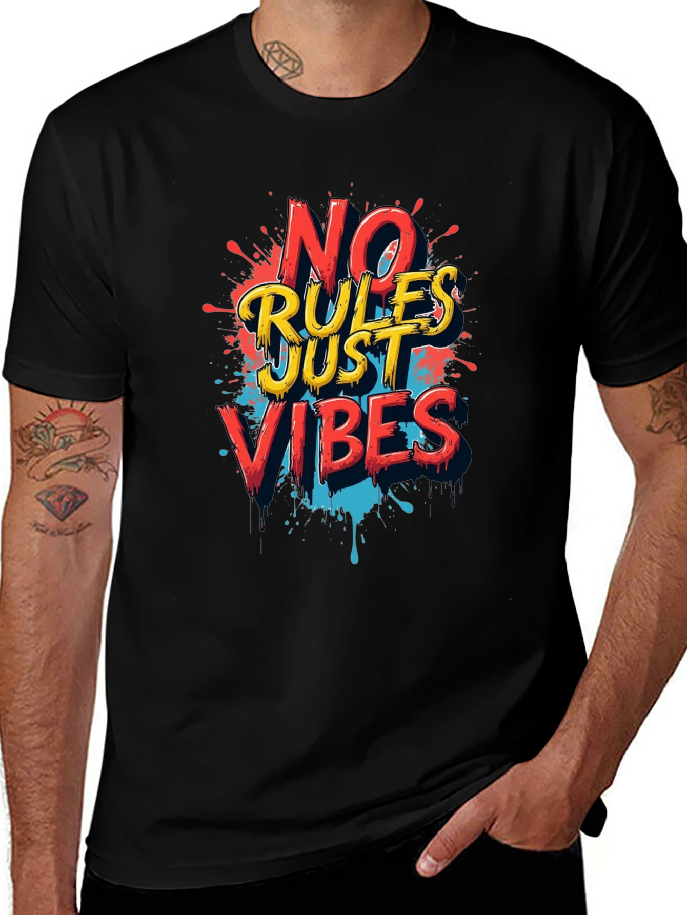 Variant 14 of No Rules Just Vibes Graphic T-Shirt