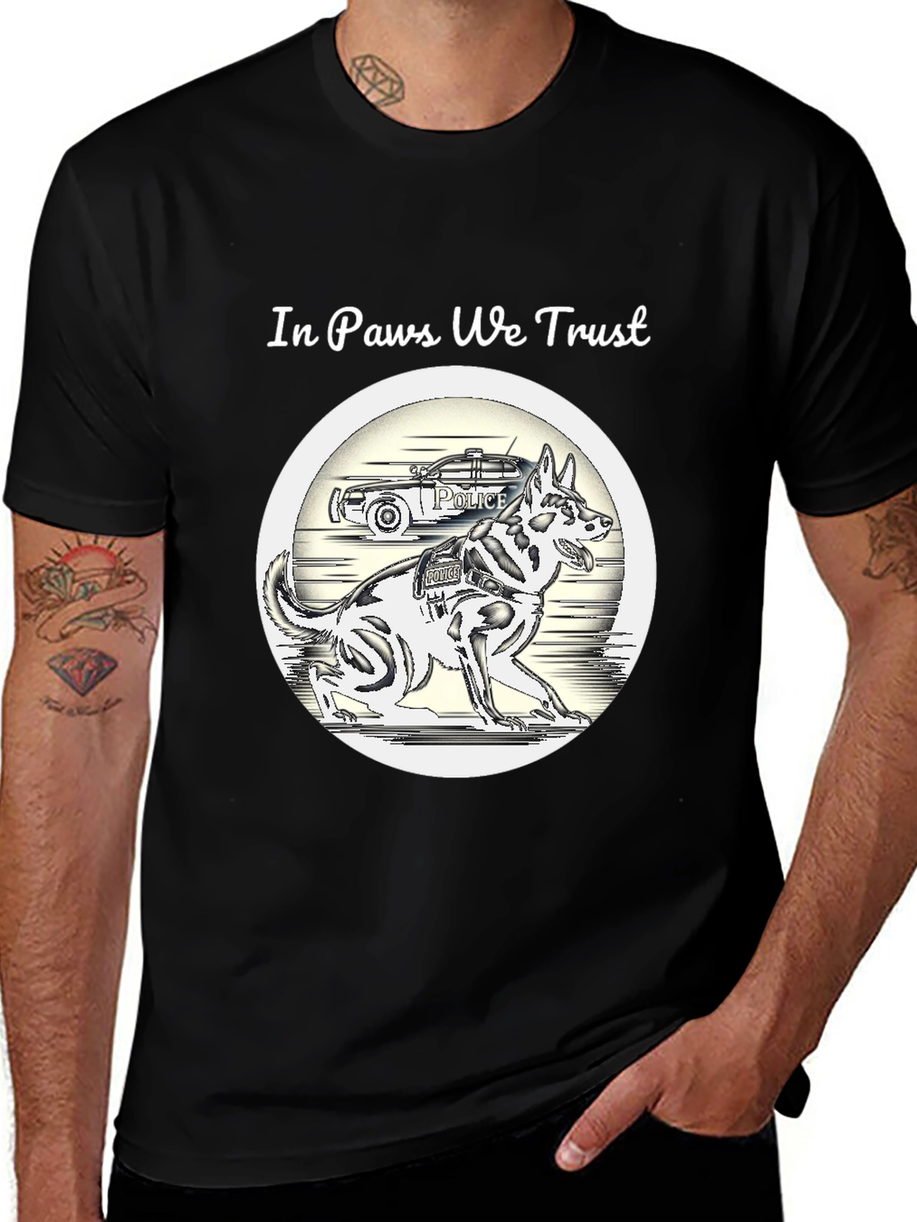 In Paws We Trust Police Dog T-Shirt
