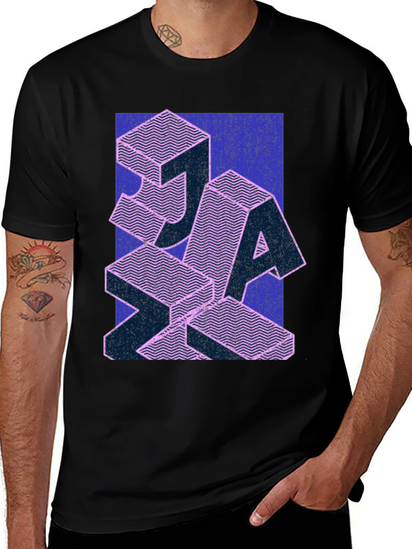 Variant 3 of Retro Geometric Patterned T-Shirt