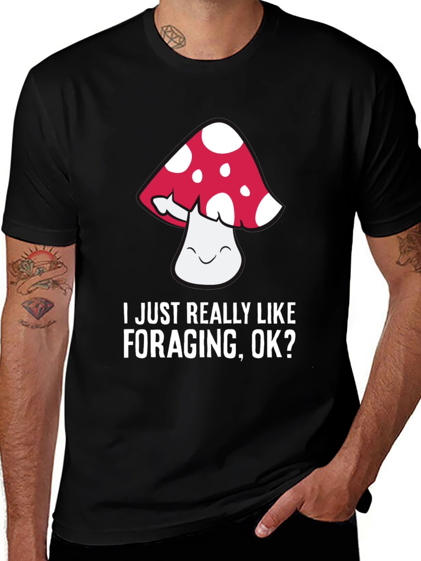 Variant 24 of Mushroom Foraging Graphic T-Shirt