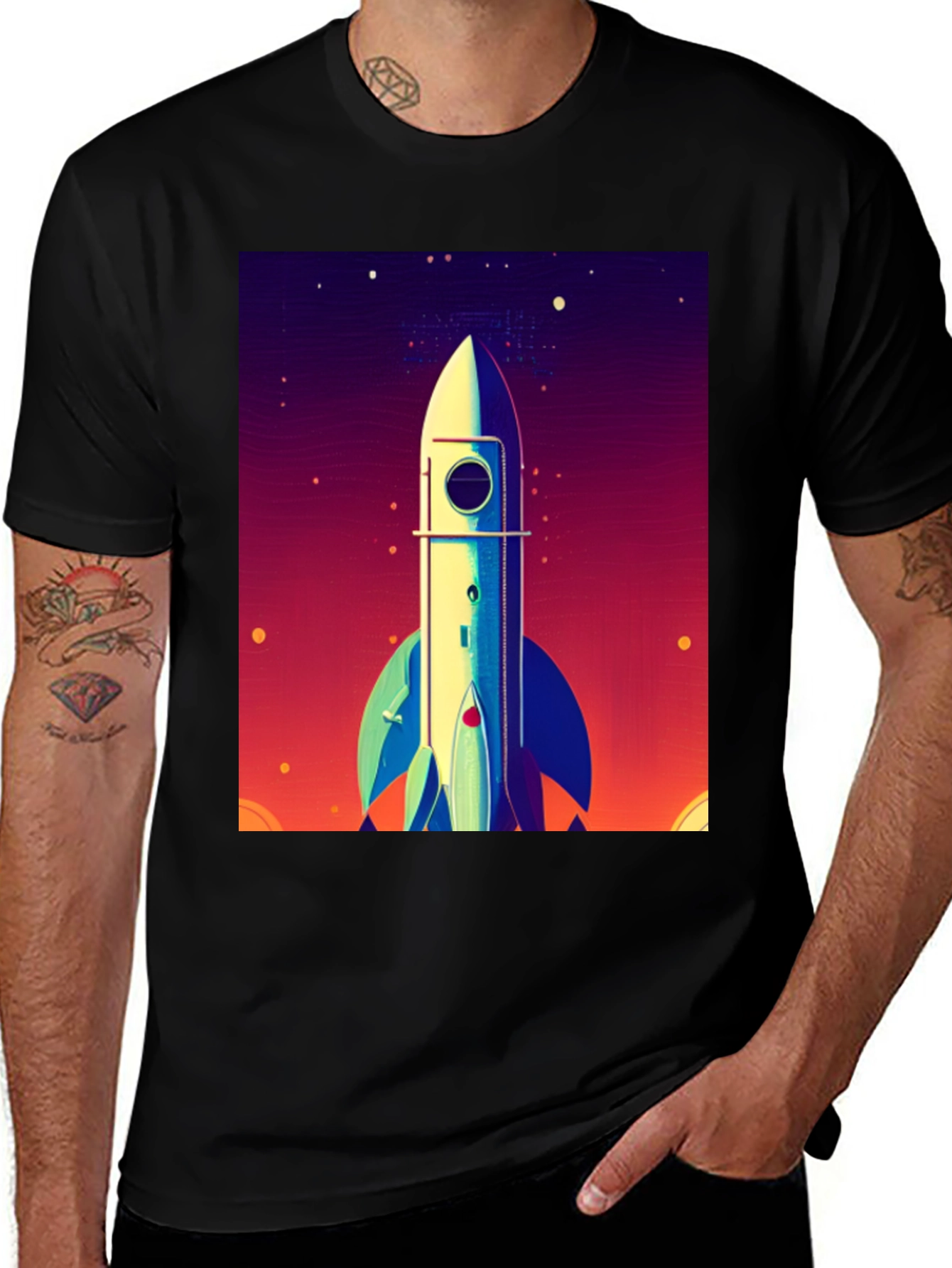 Variant 11 of Rocket Launch Graphic Tee - Space Adventure Shirt