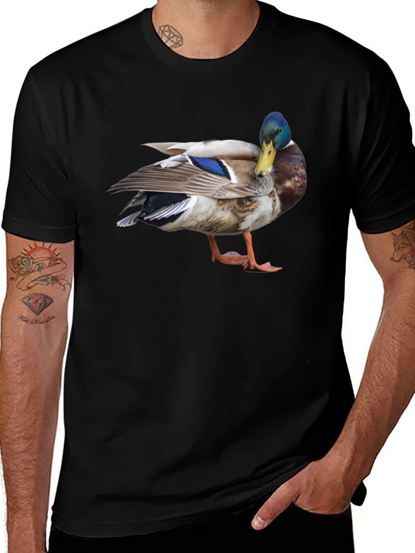 Variant 17 of Duck Graphic T-Shirt - Casual Black Tee