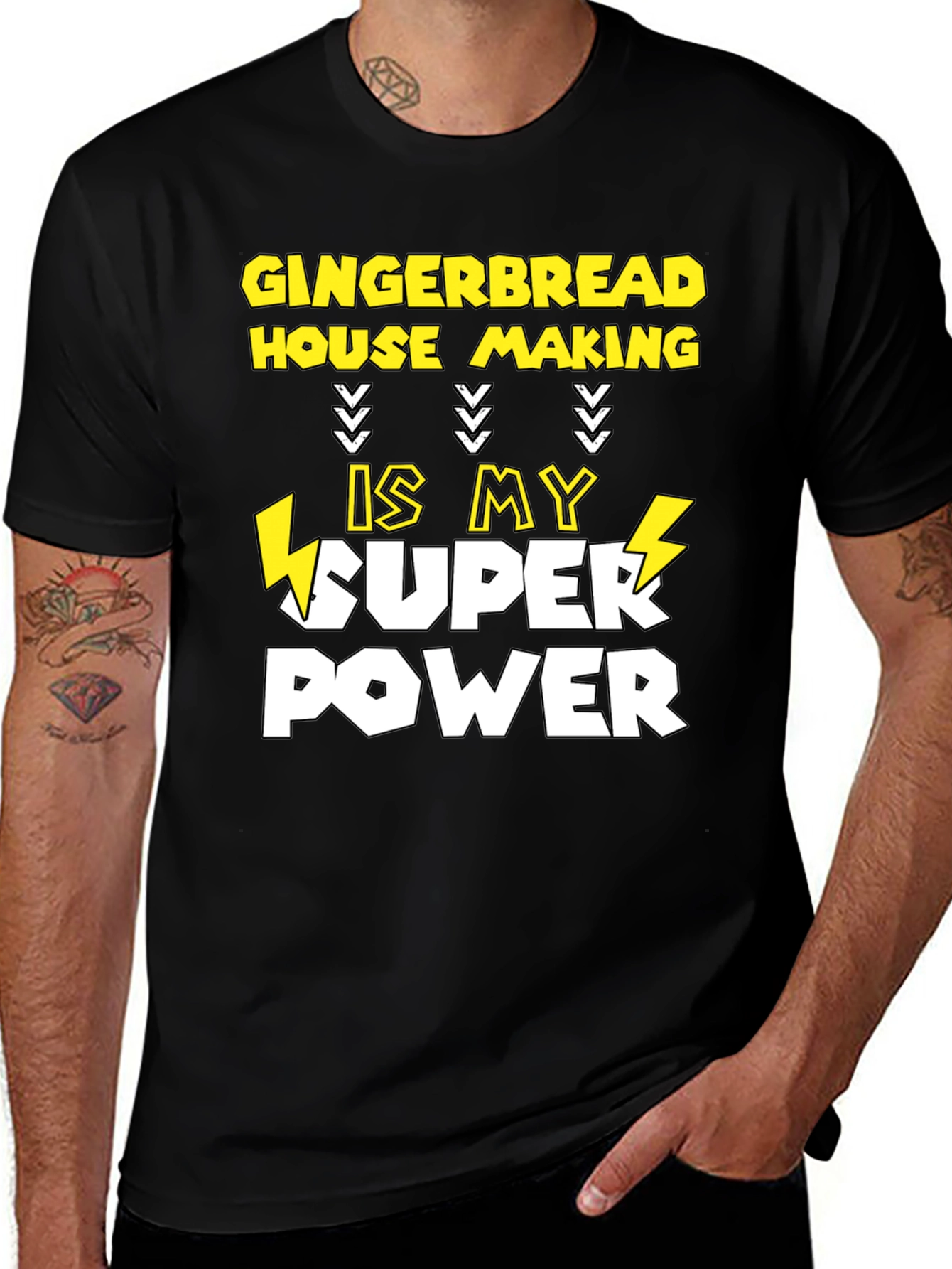 Variant 5 of Gingerbread House Making Super Power T-Shirt