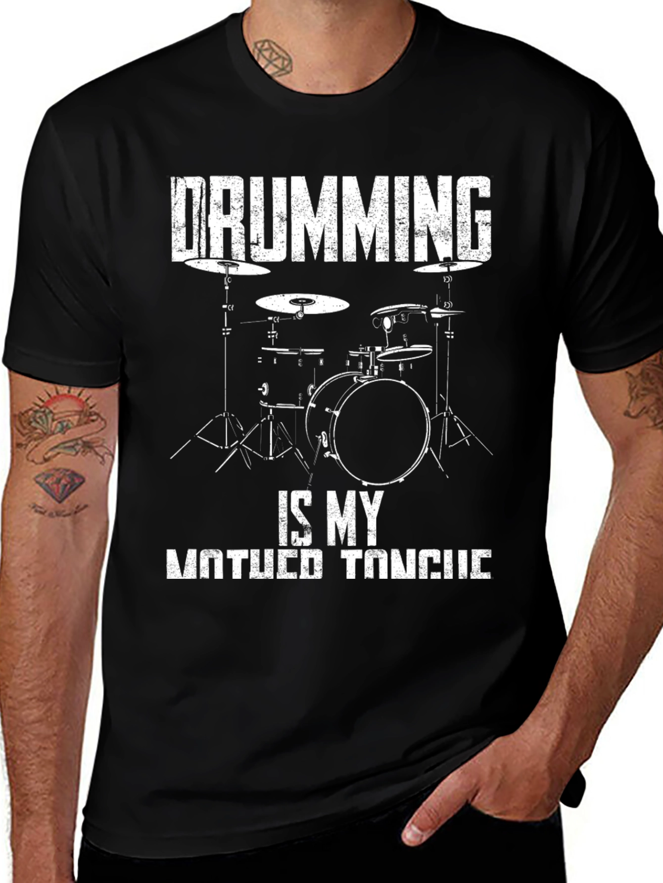 Variant 17 of Drumming is My Mother Tongue Graphic Tee