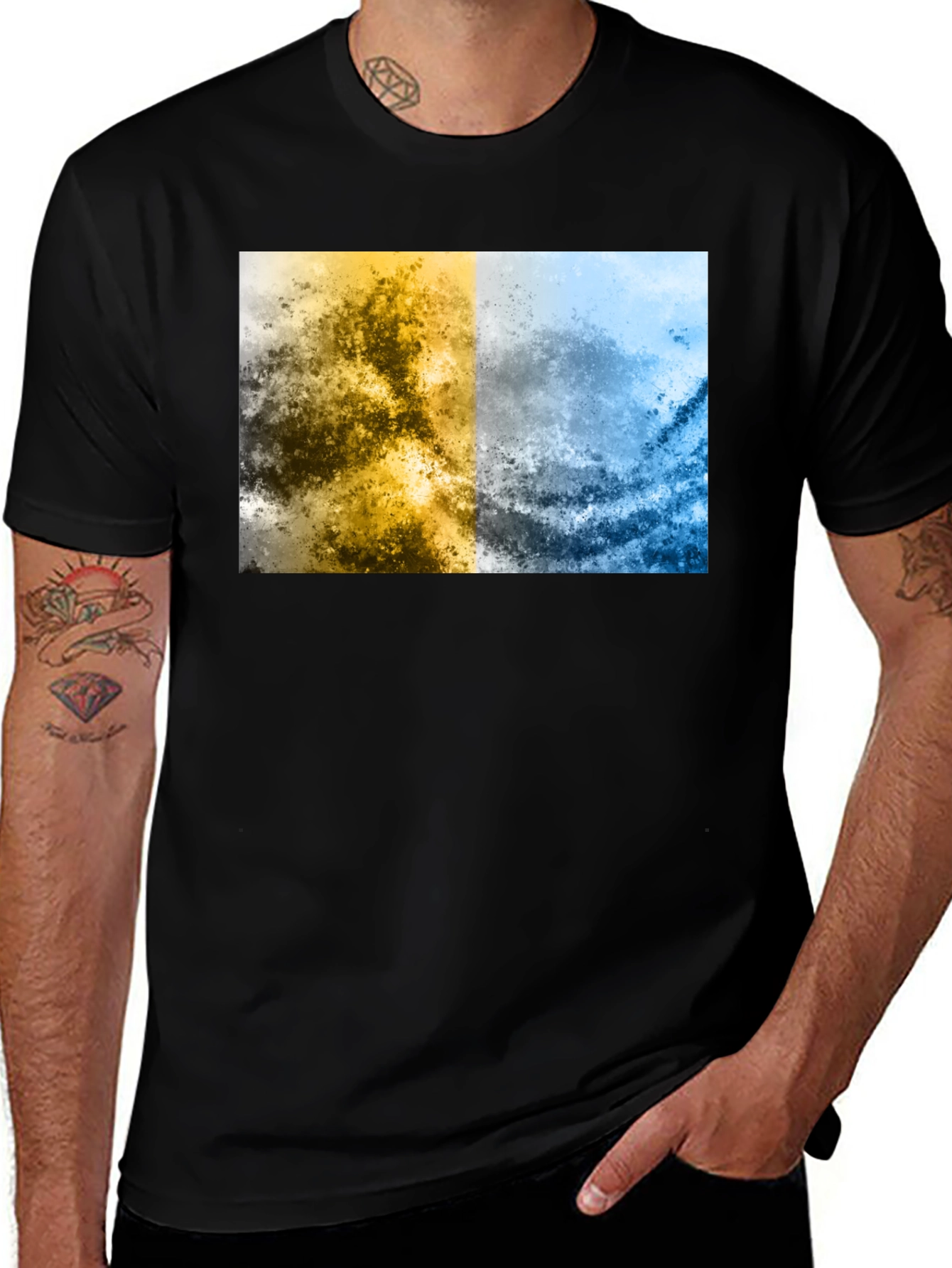 Variant 18 of Abstract Two-Tone Graphic Tee