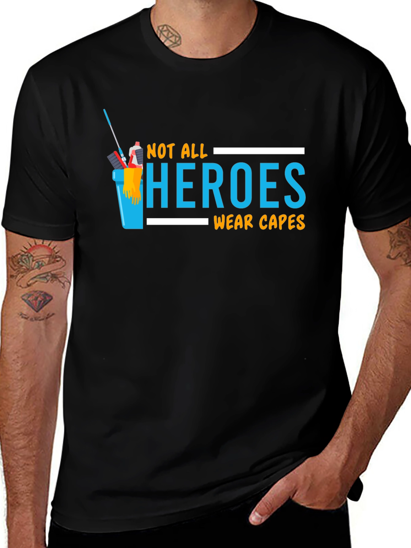 Variant 19 of Not All Heroes Wear Capes T-Shirt