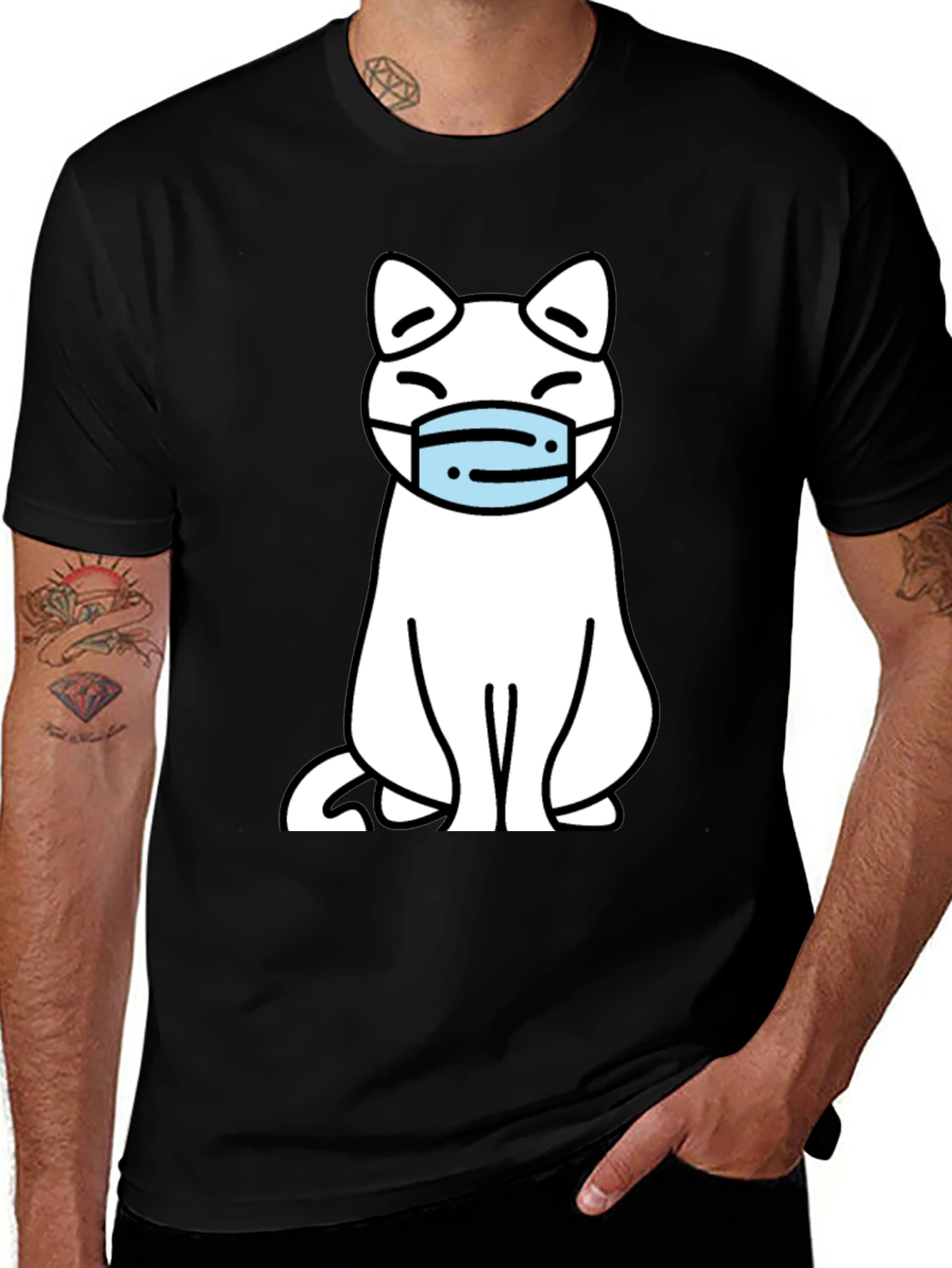 Variant 22 of Masked Cat T-Shirt - Unisex Graphic Tee