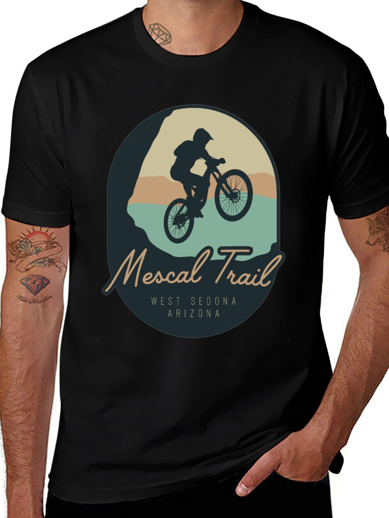 Variant 7 of Mescal Trail T-Shirt - Mountain Biking Design
