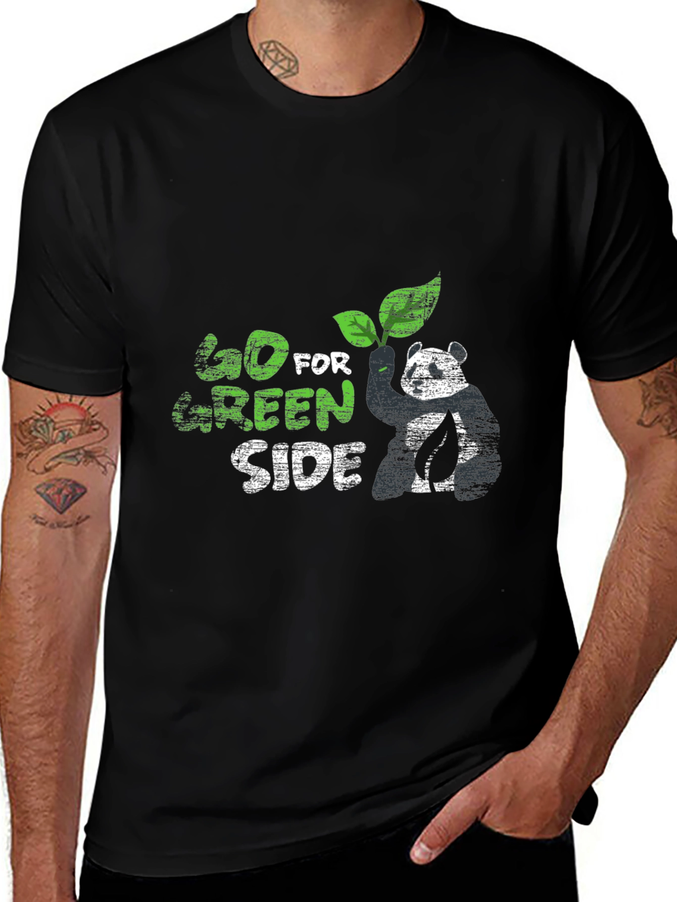 Variant 11 of Go Green Side Panda T-Shirt