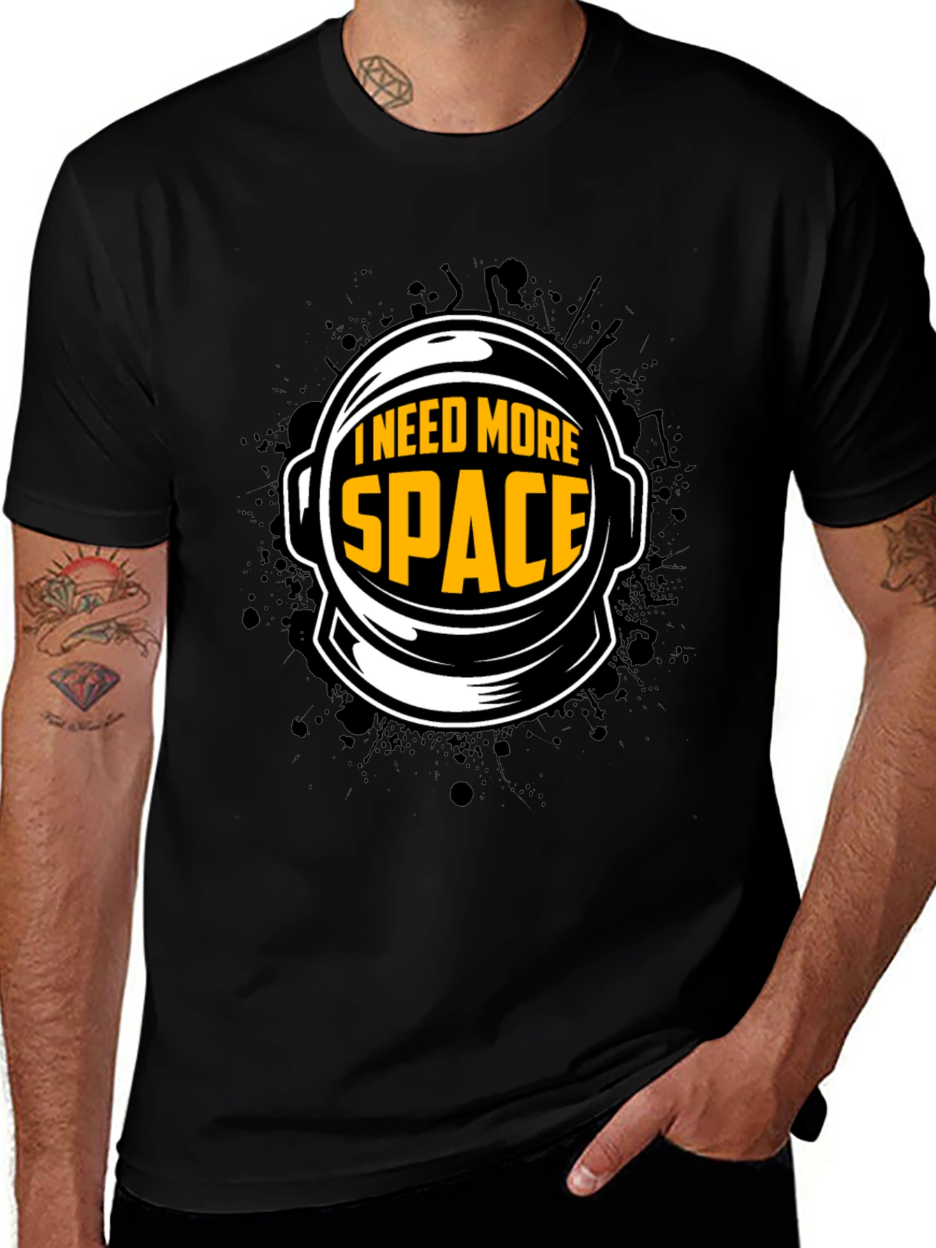 Variant 5 of I Need More Space Astronaut Helmet Graphic T-Shirt