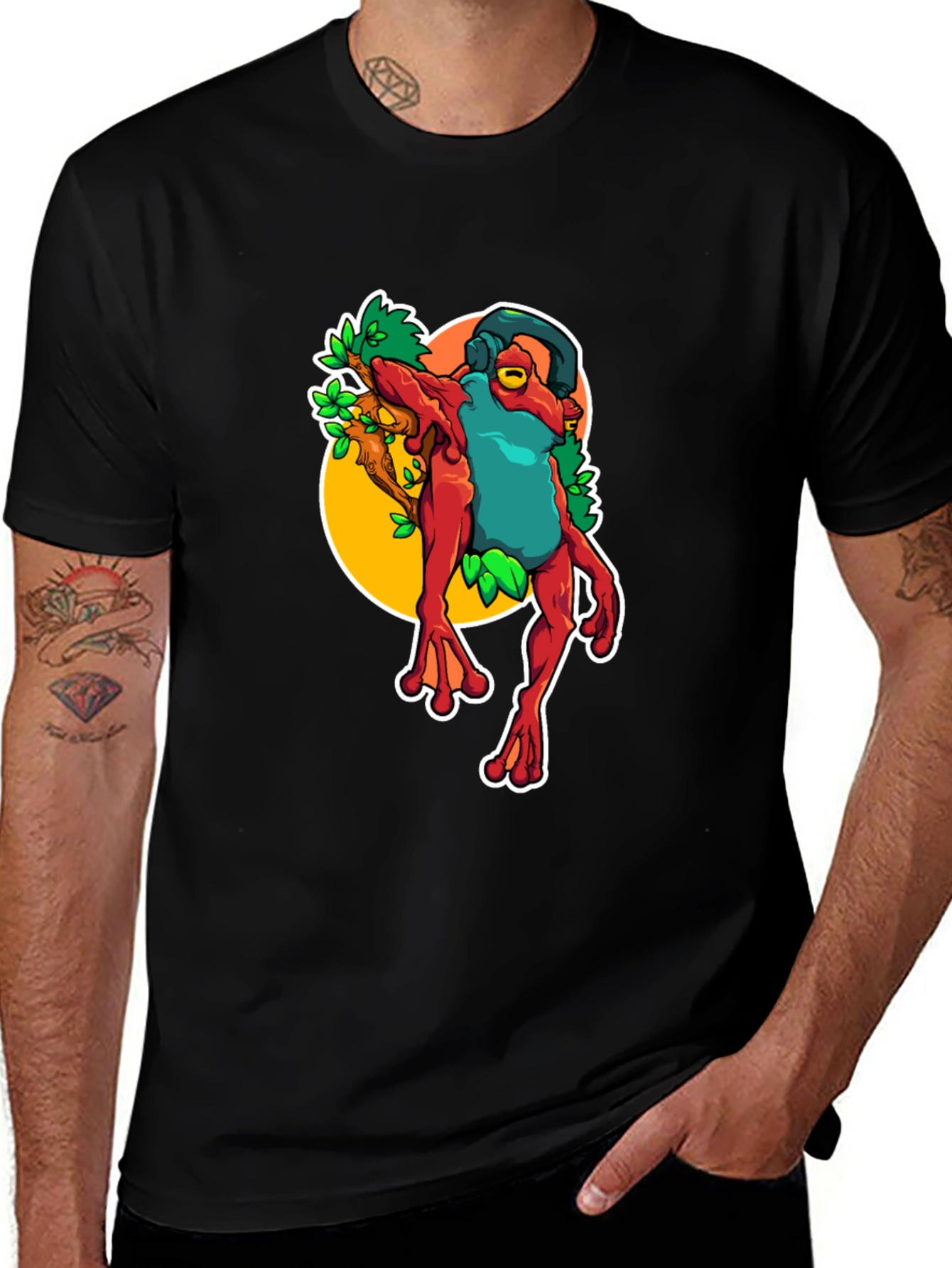 Variant 21 of Frog DJ T-Shirt - Unique Graphic Tee