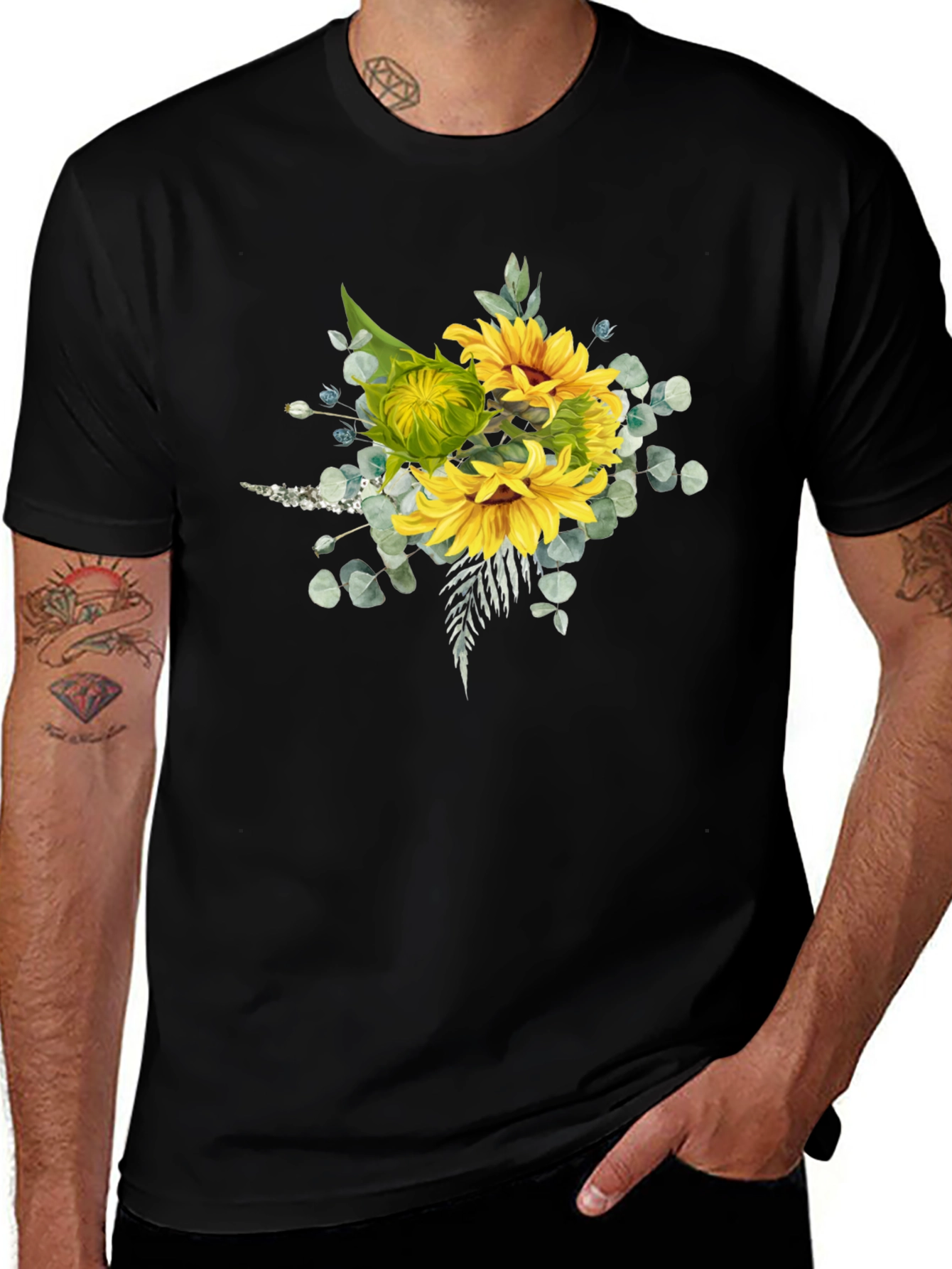 Variant 5 of Sunflower Bouquet Graphic Tee
