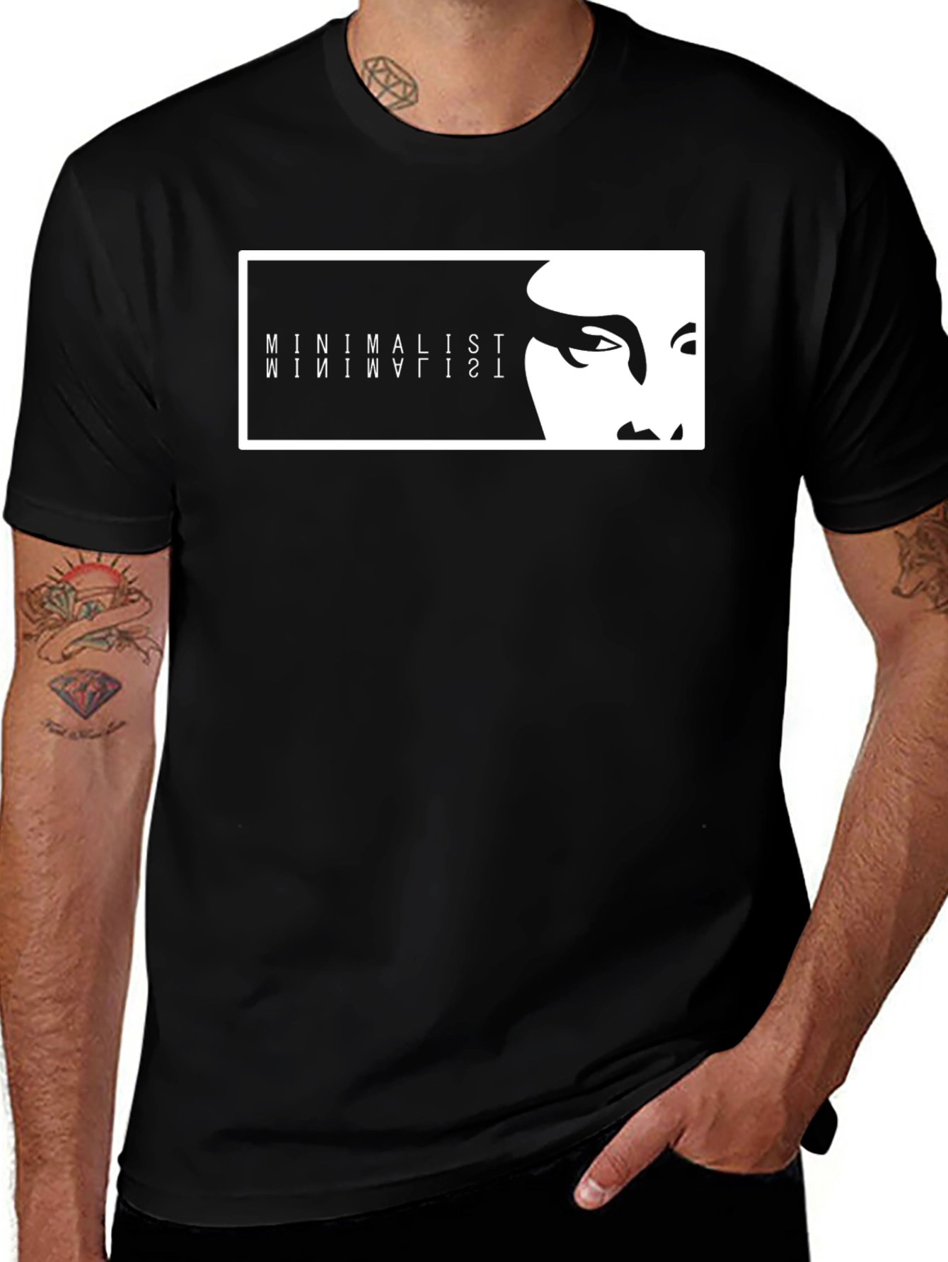 Variant 3 of Minimalist Graphic Tee - Stylish Black Shirt