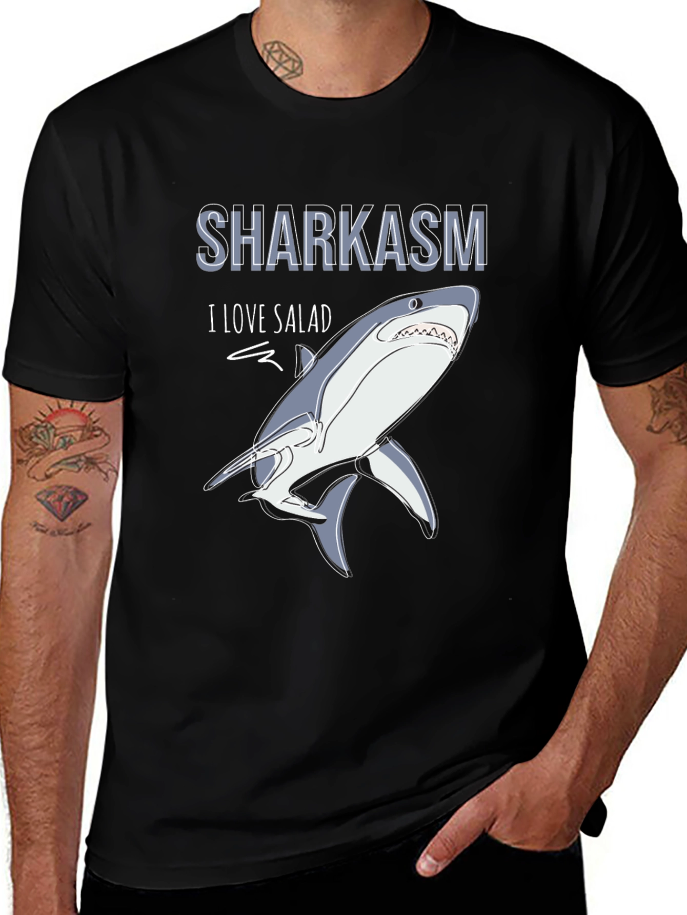 Sharkasm T-Shirt - I Love Salad