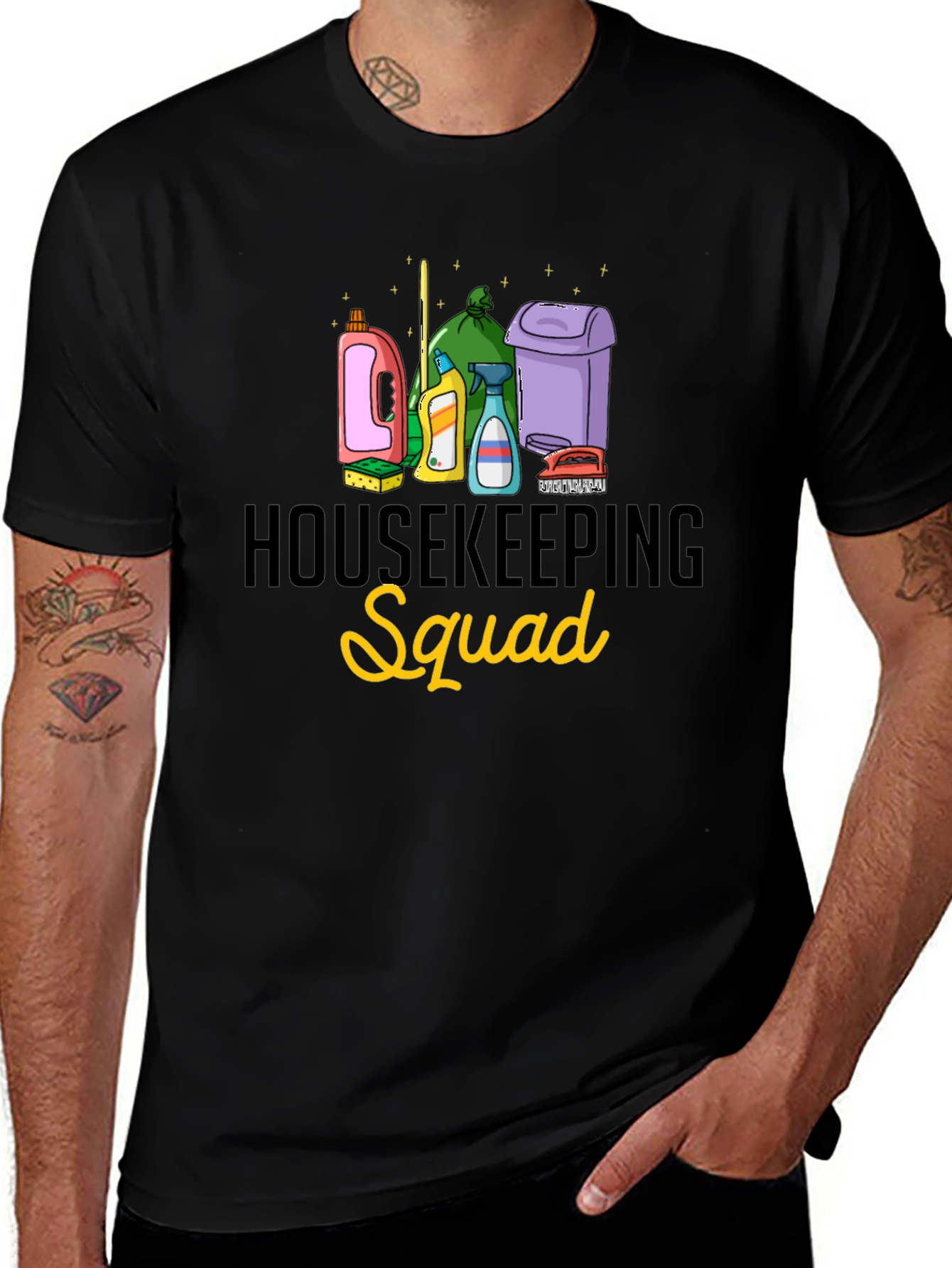 Housekeeping Squad Black T-Shirt