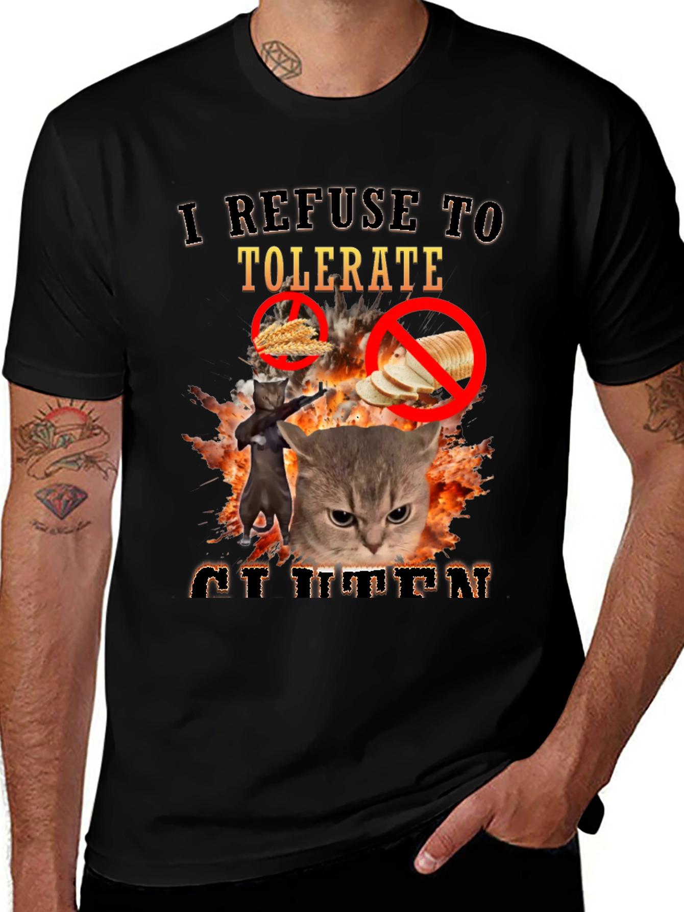 Variant 6 of Refuse to Tolerate Gluten T-Shirt
