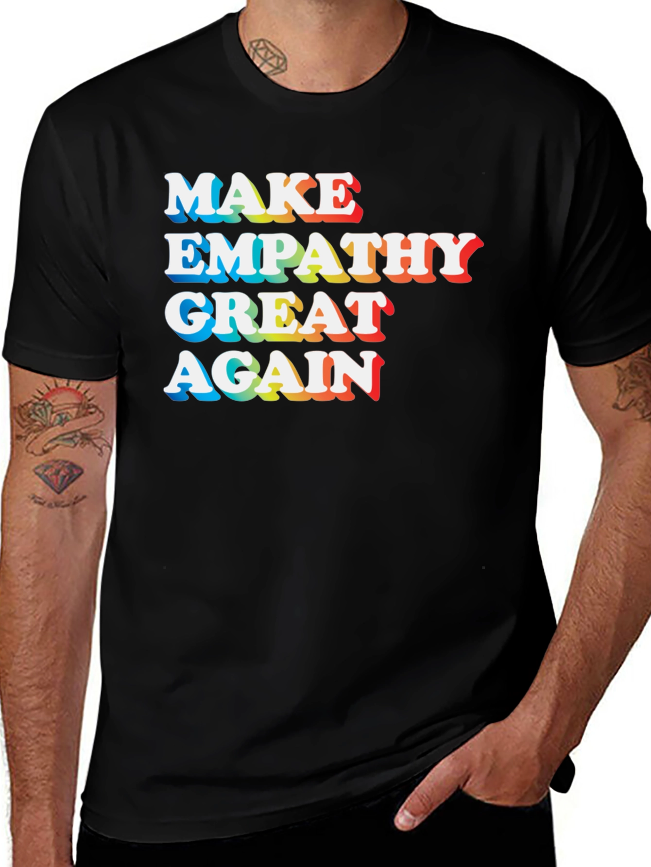 Variant 7 of Make Empathy Great Again Rainbow Graphic Tee