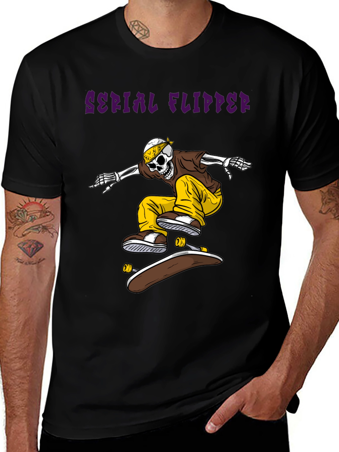 Variant 28 of Serial Flipper Skeleton Skate T-Shirt