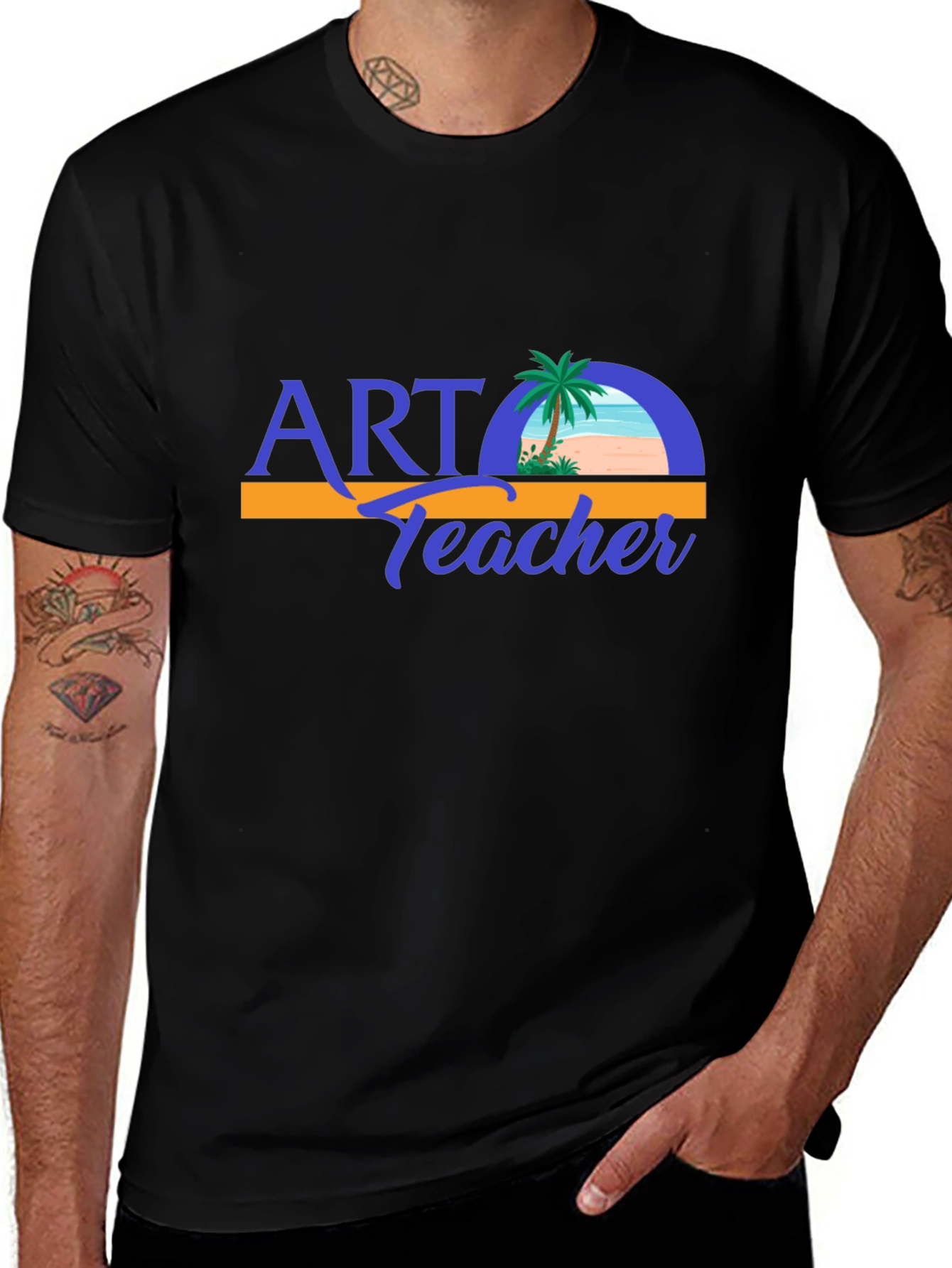 Art Teacher T-Shirt - Beach Design
