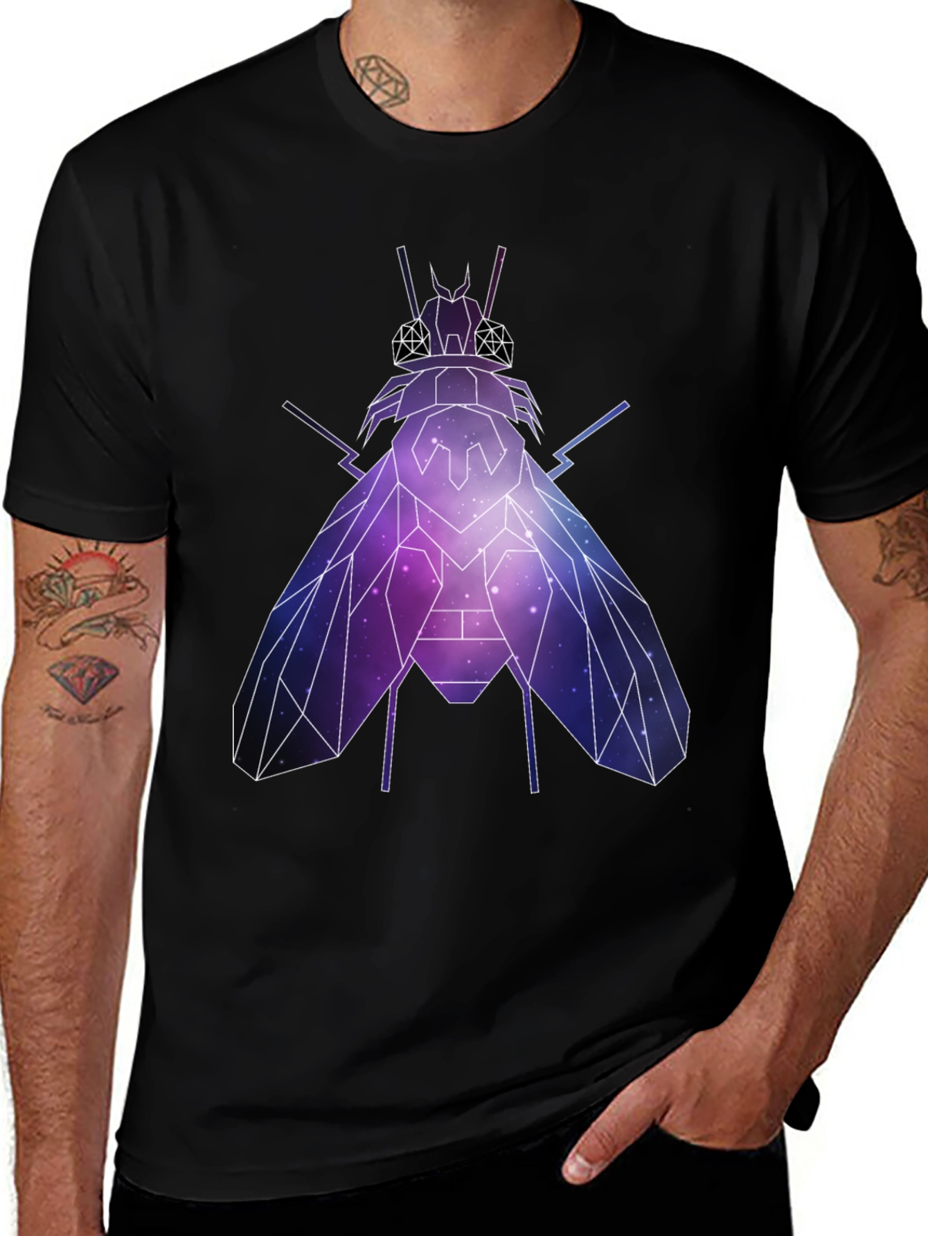 Variant 13 of Geometric Galaxy Fly Graphic T-Shirt