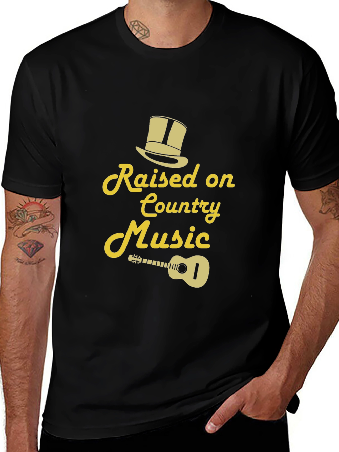 Variant 15 of Country Music T-Shirt - Raised on Country Music Design