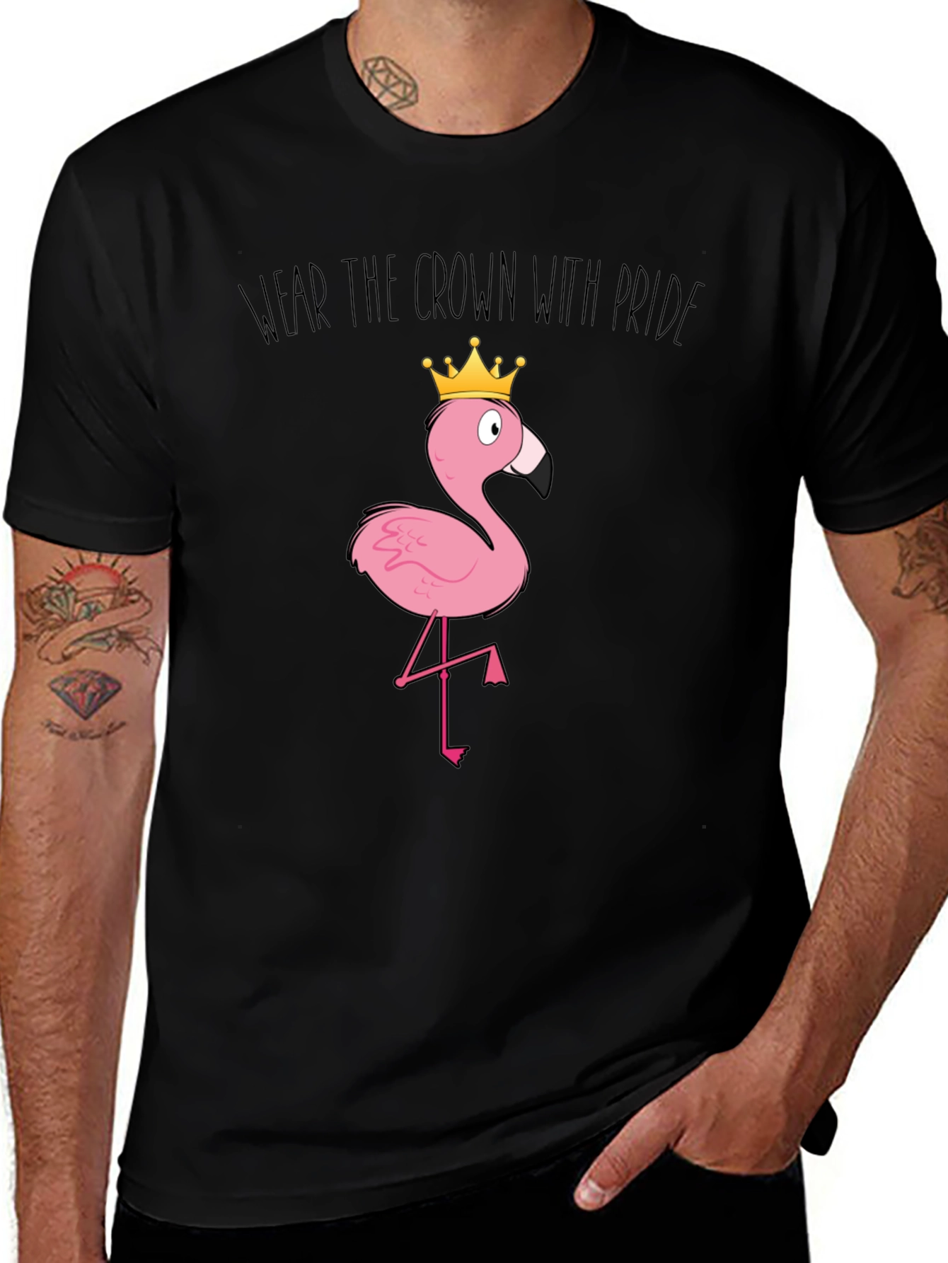Variant 11 of Wear the Crown with Pride Flamingo T-Shirt
