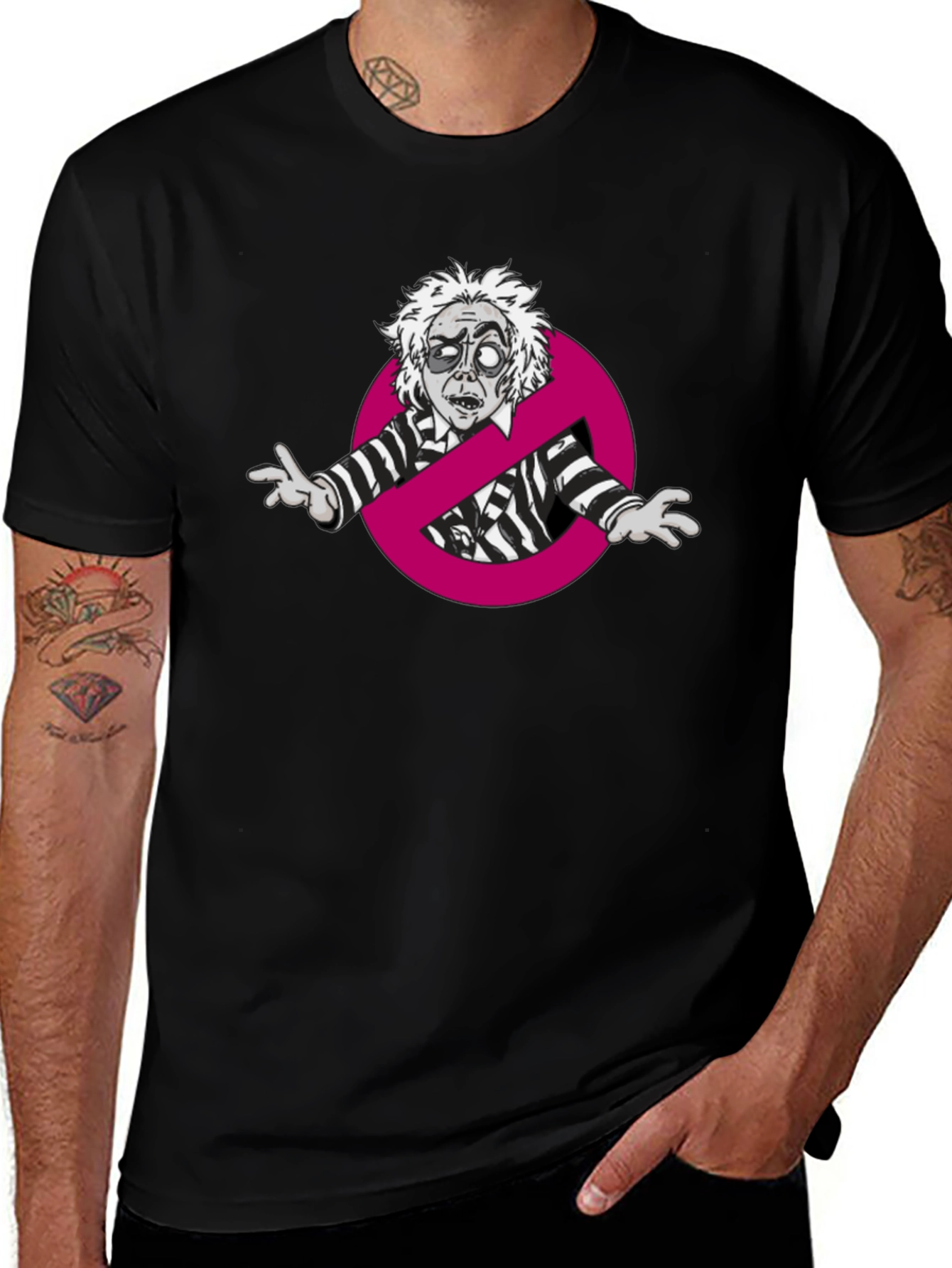Variant 9 of Beetlejuice 'No Ghosts' Graphic Print Tee