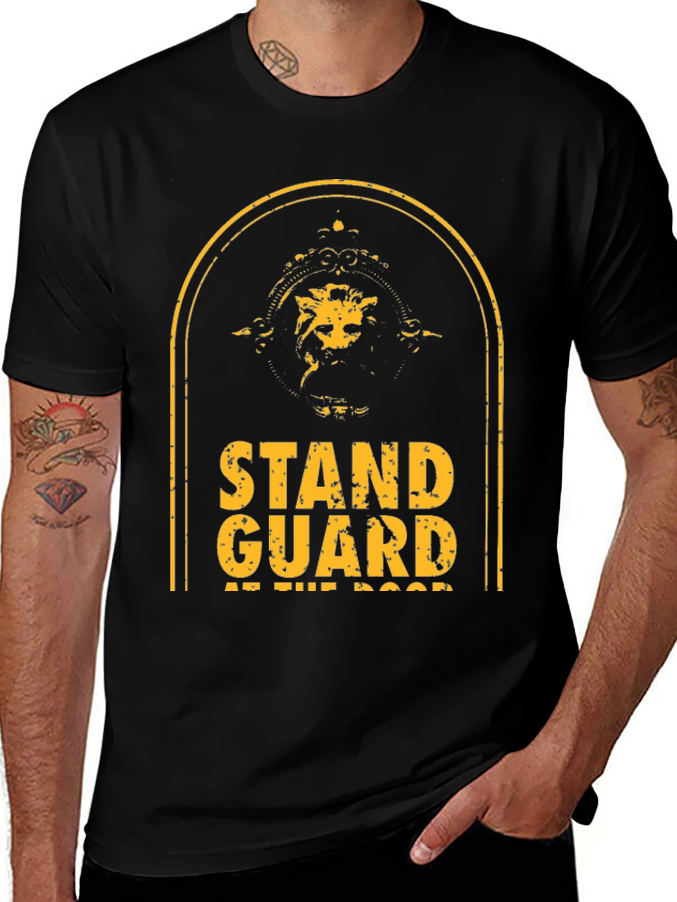 Variant 26 of Stand Guard T-Shirt - Lion Graphic Tee