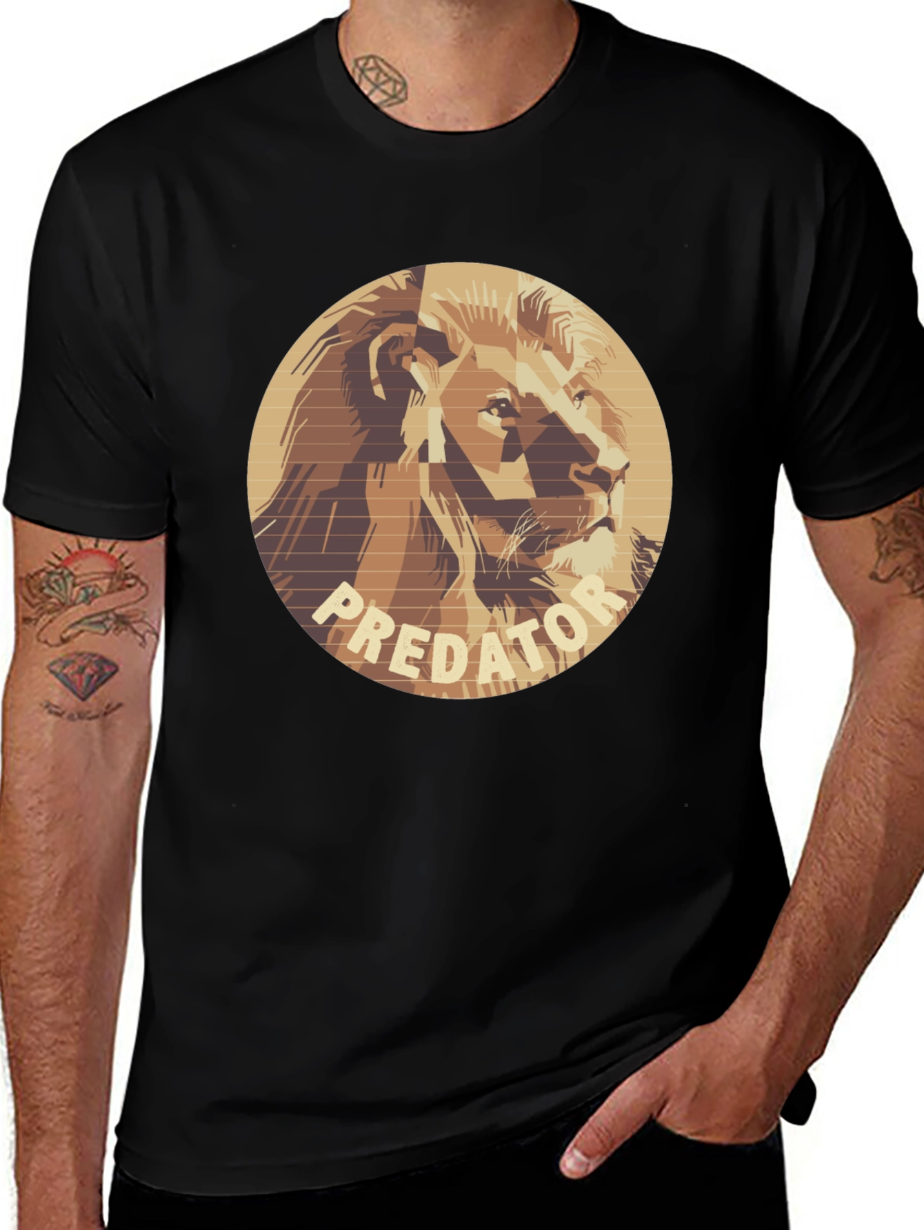 Variant 27 of Predator Lion Graphic Tee - Unique Design T-Shirt
