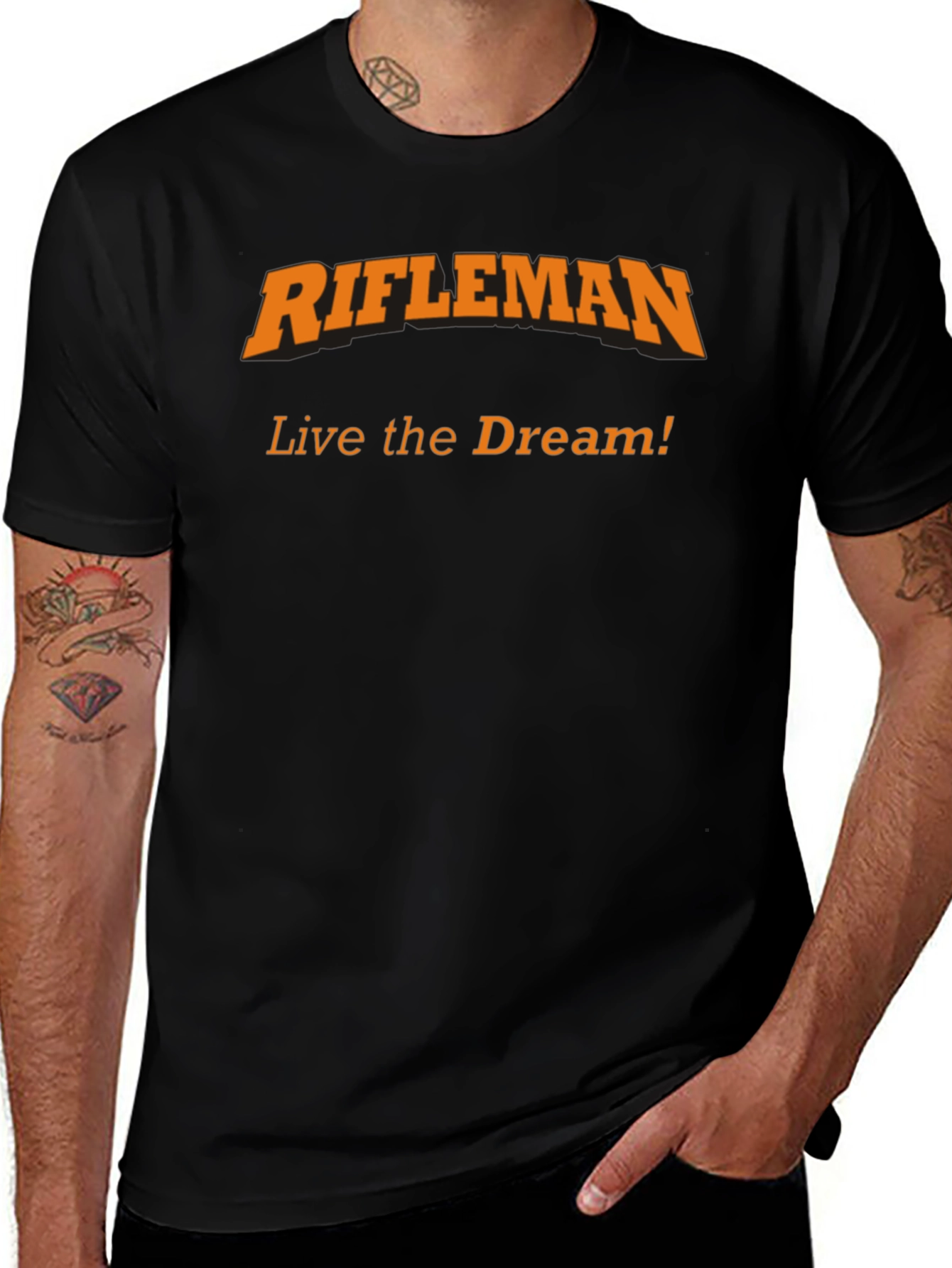 Variant 9 of Rifleman Tee - Live the Dream Graphic T-Shirt