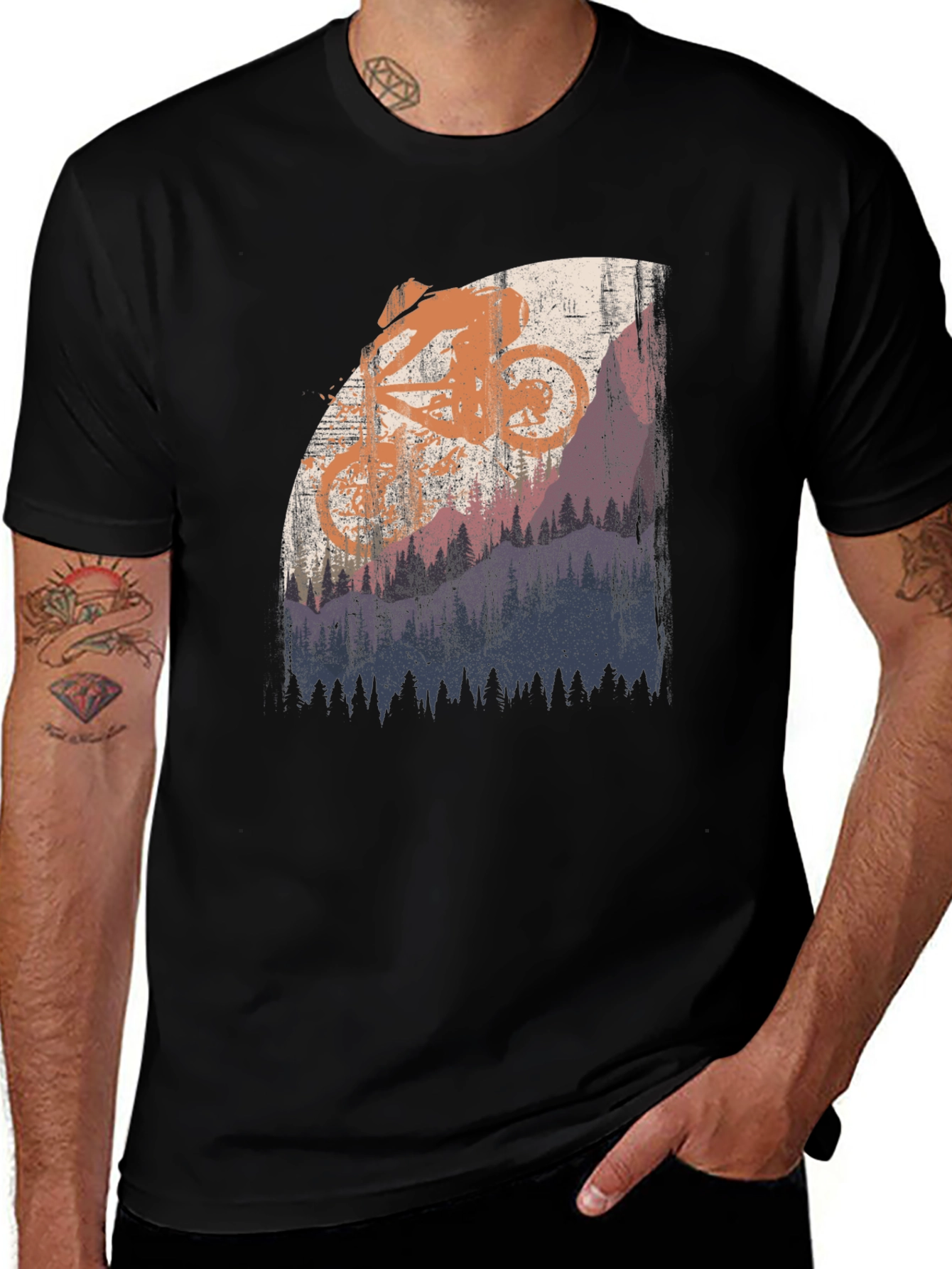 Variant 27 of Mountain Biker Graphic Tee - Adventure Ready