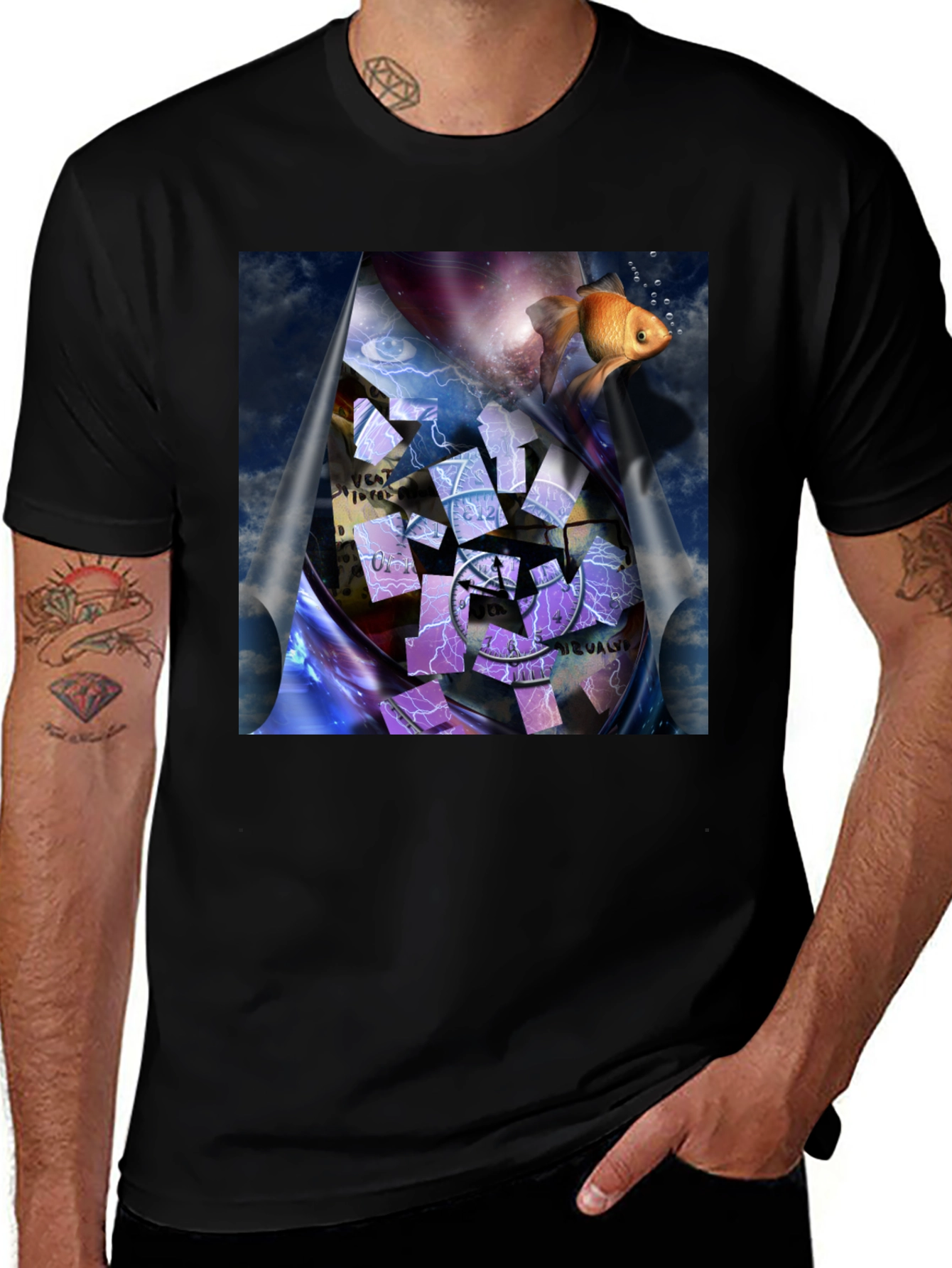 Variant 10 of Surreal Fish Art T-Shirt
