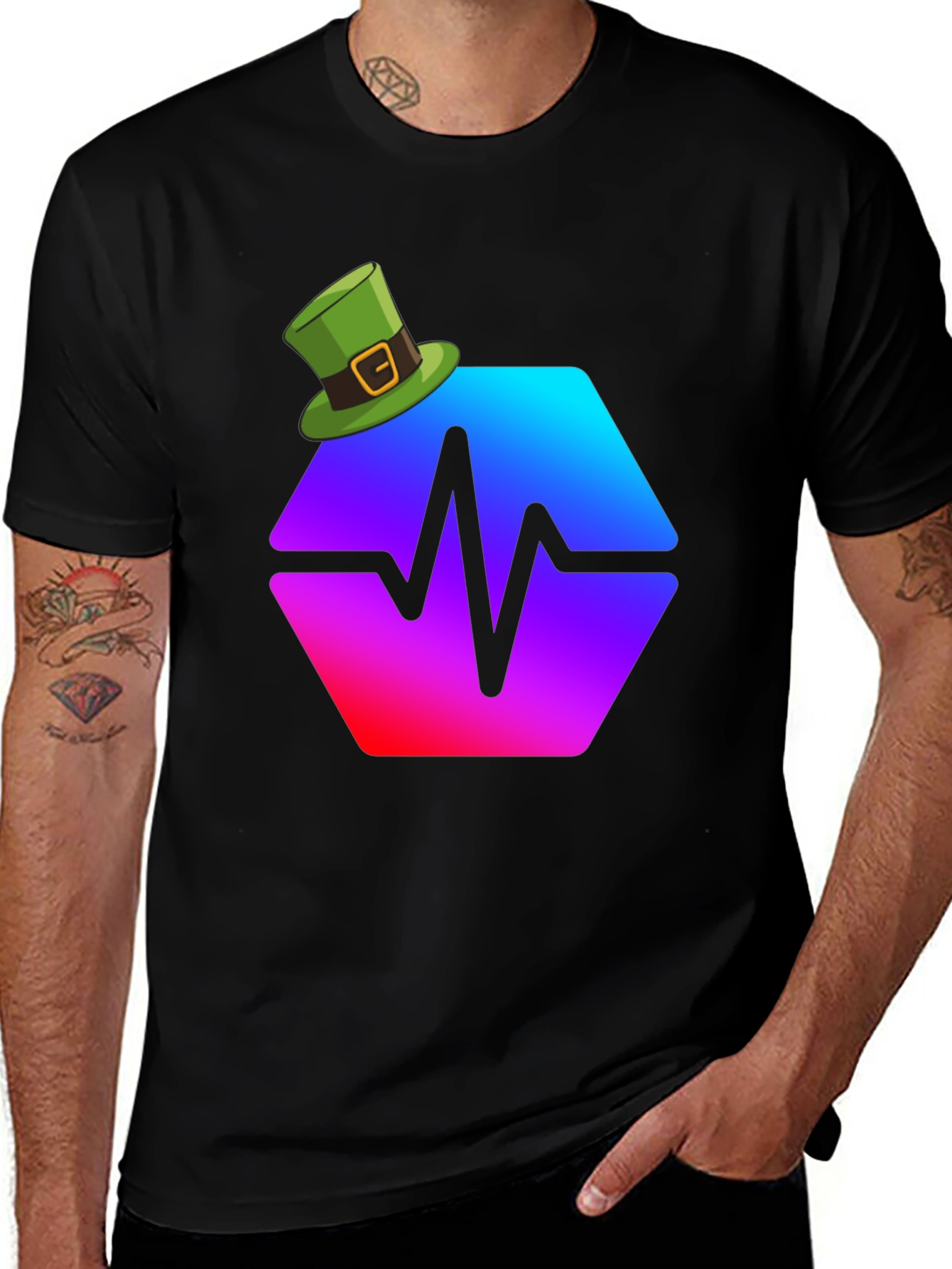 St. Patrick's Day Pulse Hex T-Shirt