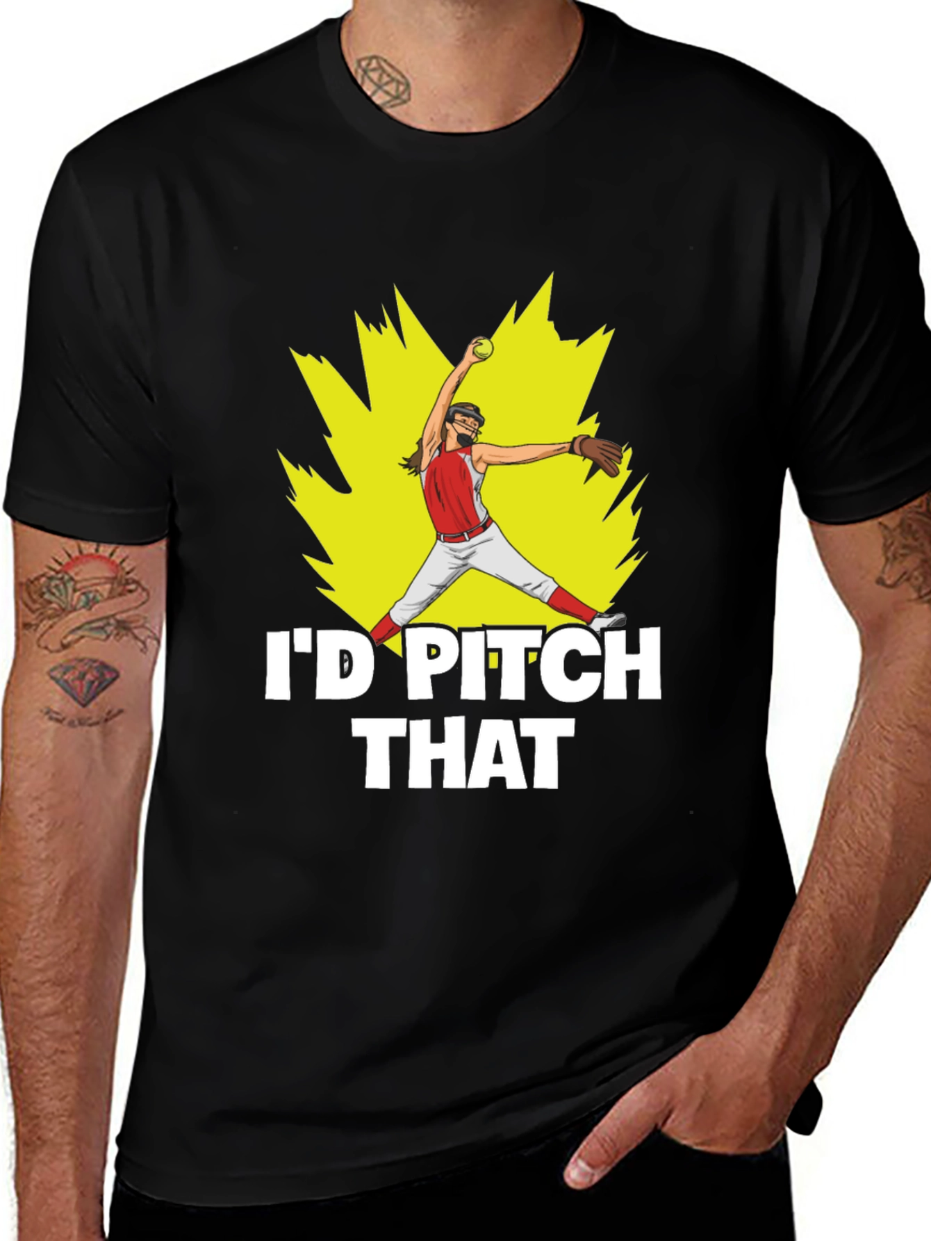 Variant 21 of I'd Pitch That Black T-Shirt