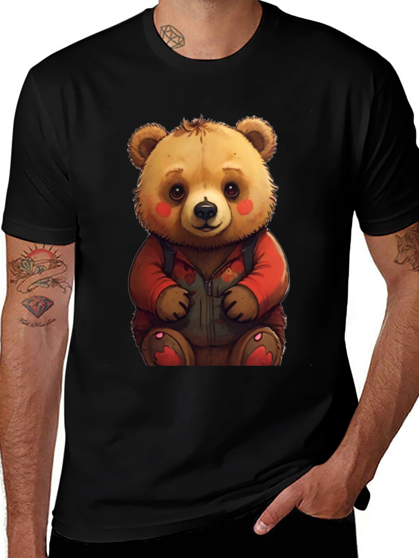 Variant 27 of Cute Teddy Bear Graphic Tee - Soft & Comfy
