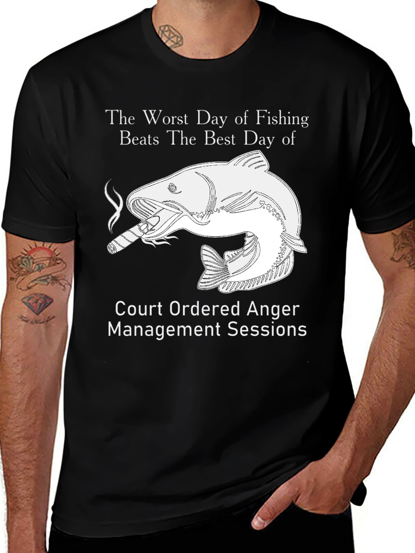 Variant 9 of Fishing Humor Graphic Tee - Anger Management