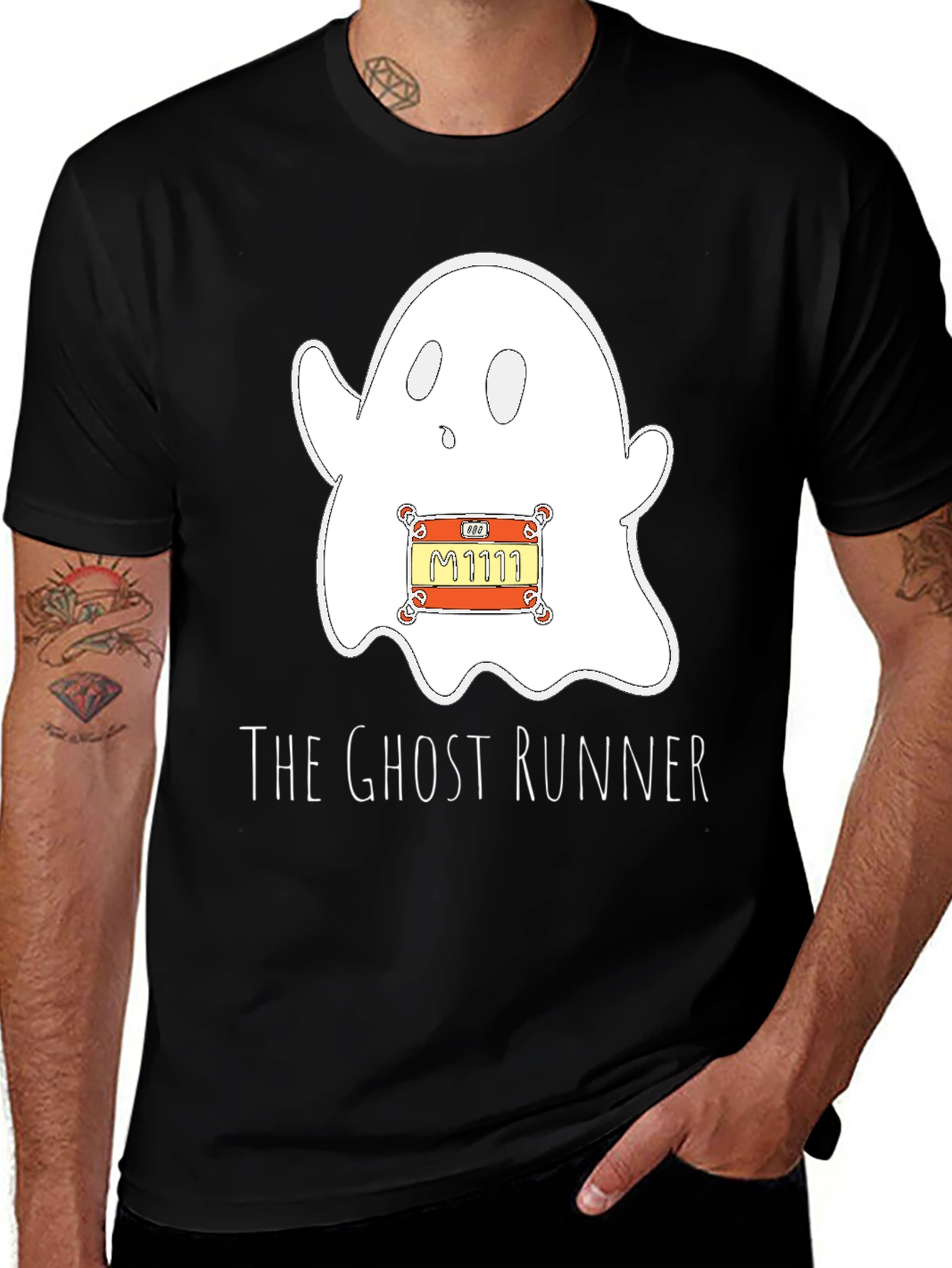 Ghost Runner Graphic T-Shirt - Spooky Fun Apparel