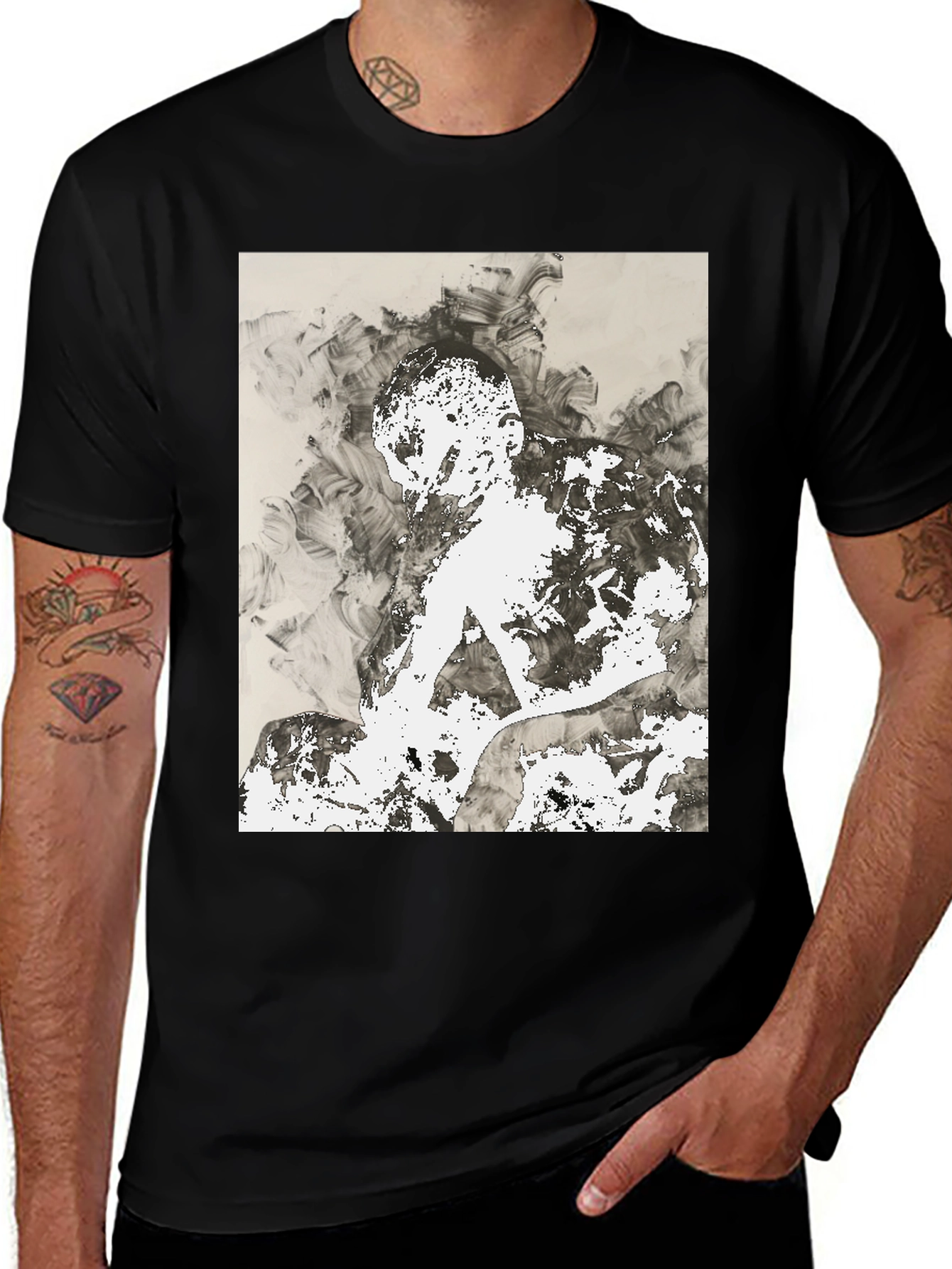 Abstract Ink Blot Graphic Tee