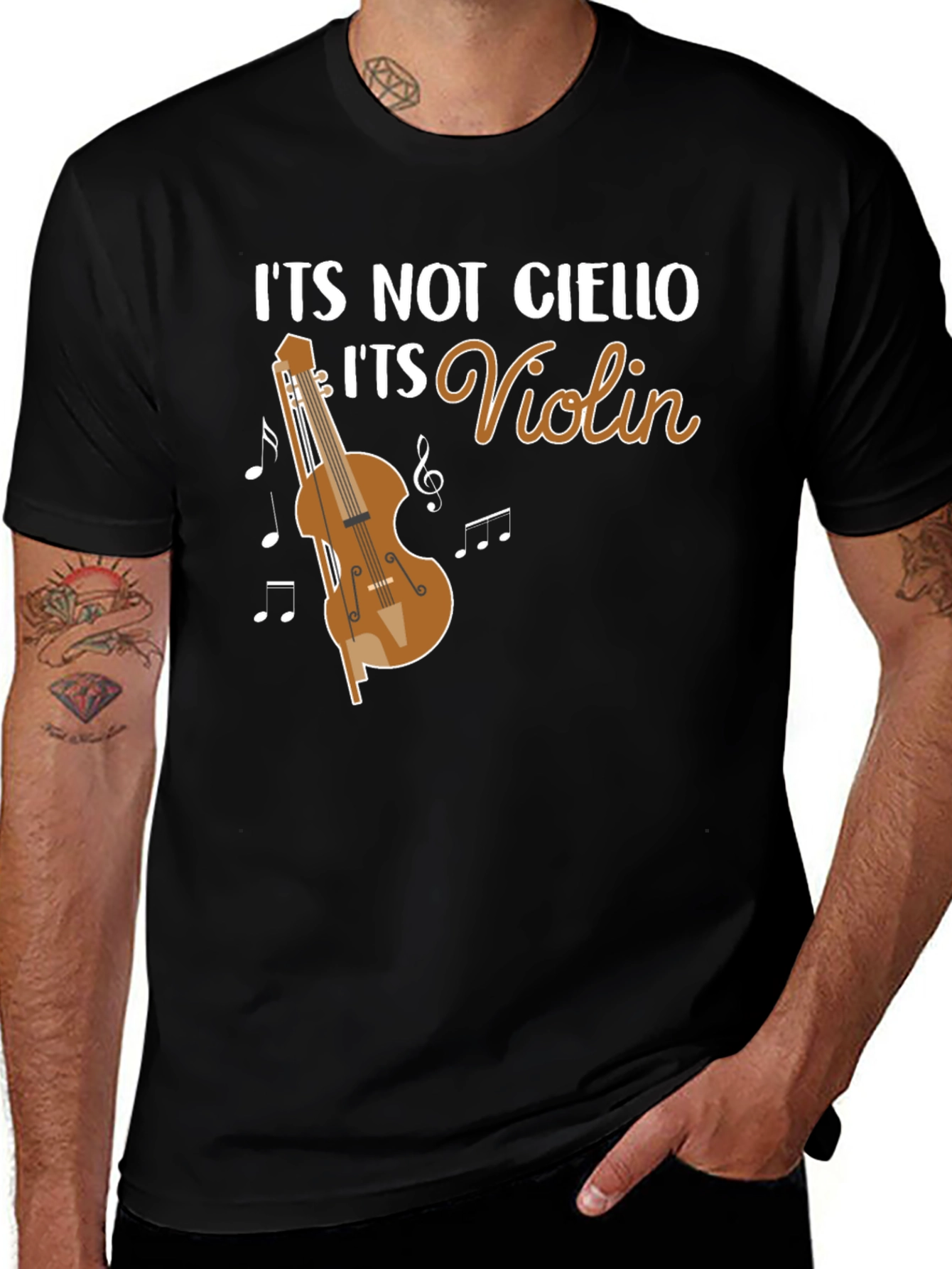 Variant 18 of Funny Violin T-Shirt - "It's Not Cello" Music Tee
