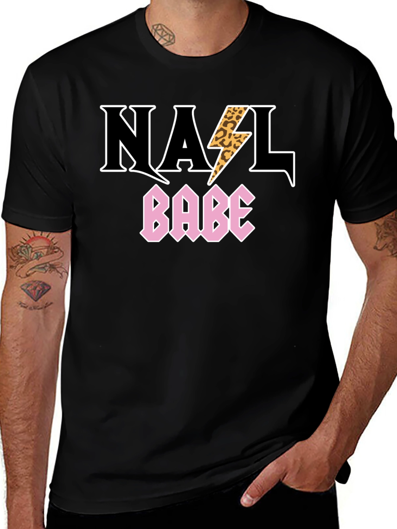 Variant 24 of Nail Babe Graphic T-Shirt - Rock & Roll Style