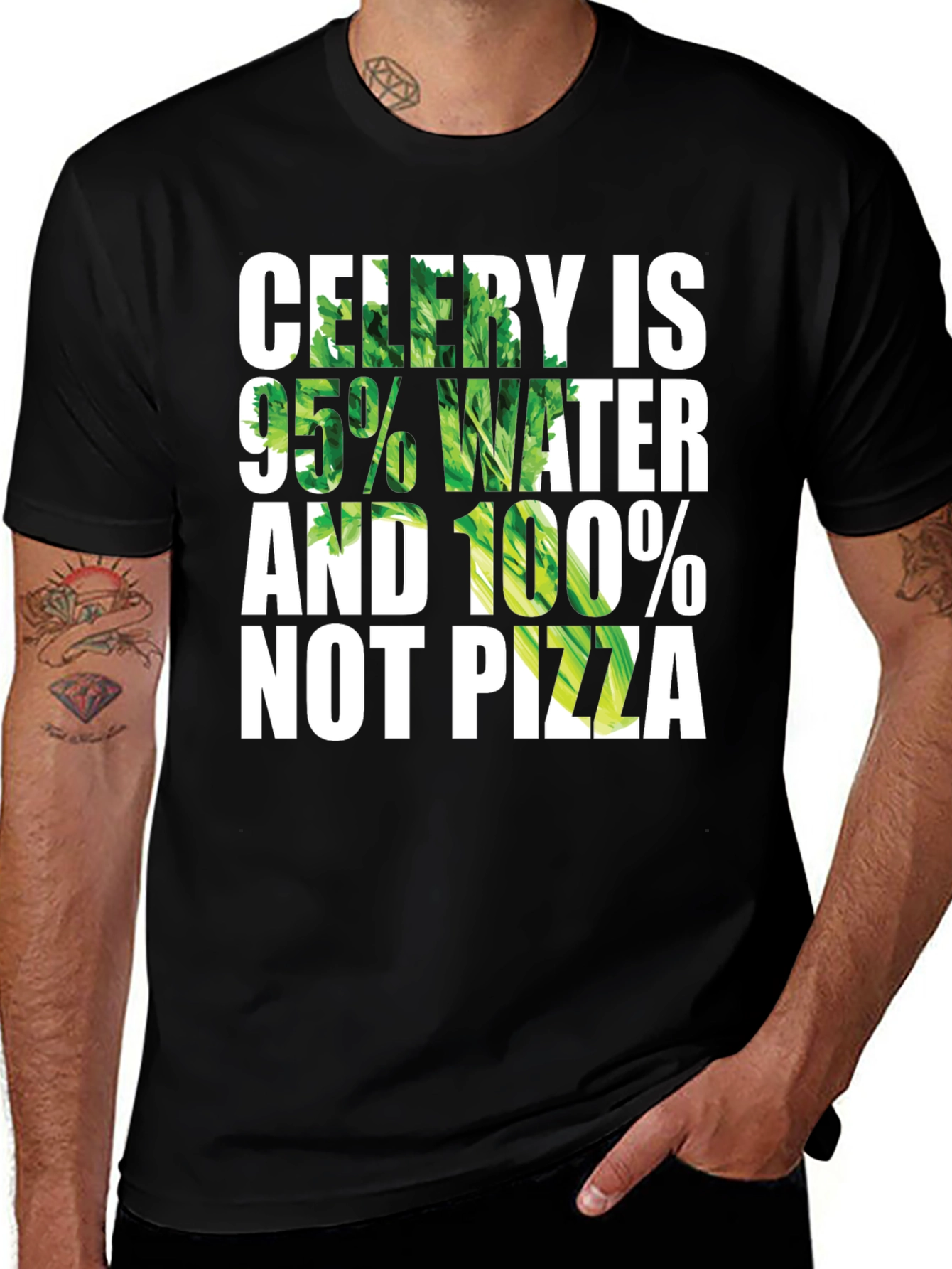 Variant 23 of Celery is 95% Water T-Shirt Funny Vegan Tee