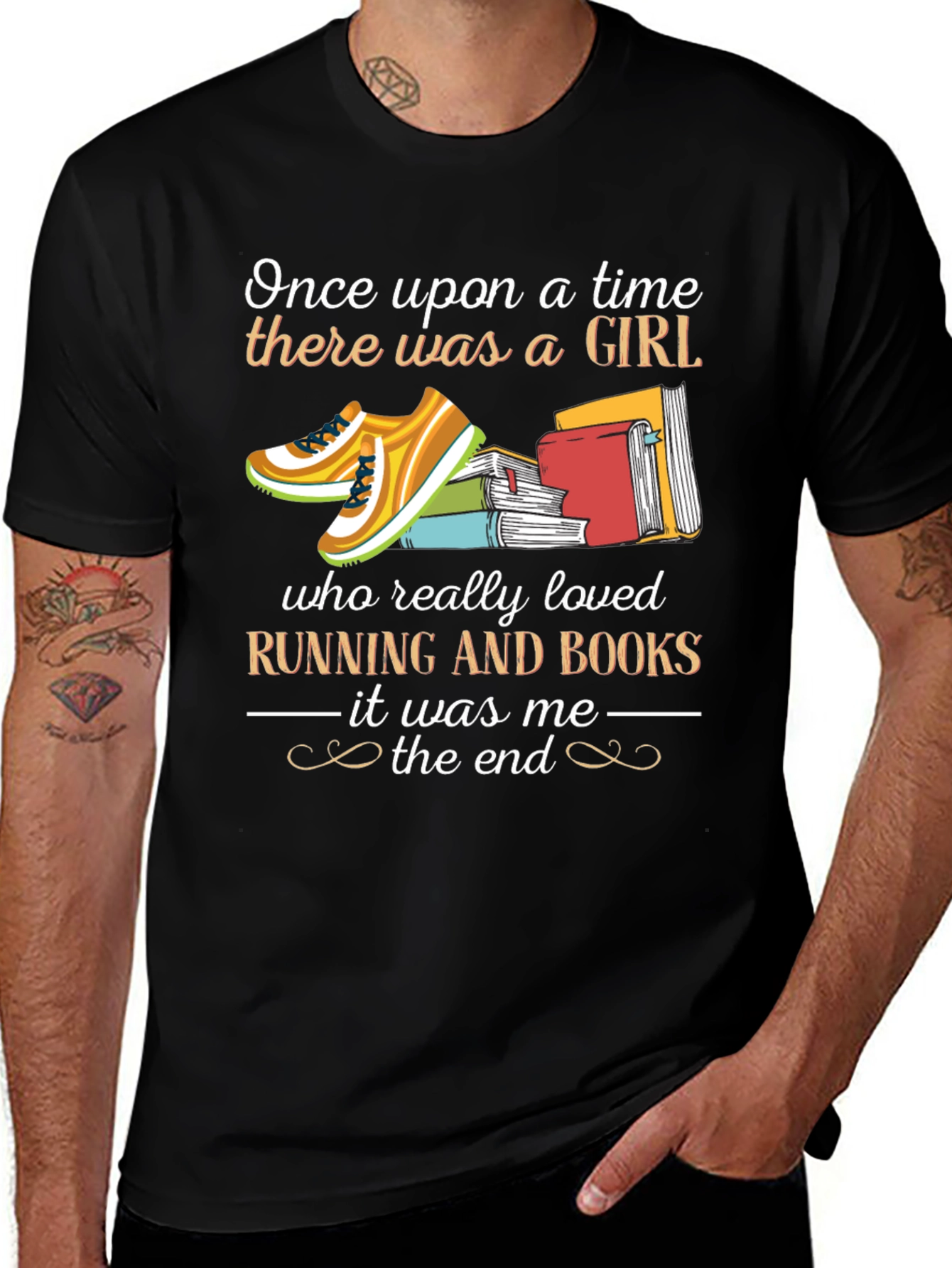Variant 12 of Running and Books Graphic Tee - Once Upon a Time Girl's Shirt
